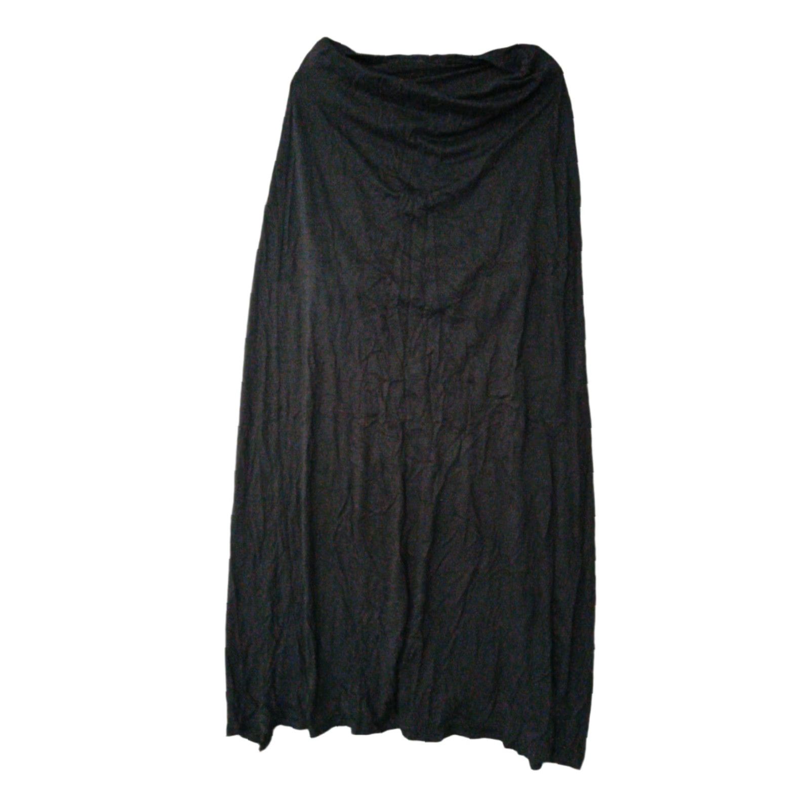 Vintage Codigo Women's Black Skirt Maxi Wrap Around S Black Spandex Rayon Bohemian Long Maxi Skirt Womens Size 28" / US 6 / IT 42 - 1 Thumbnail