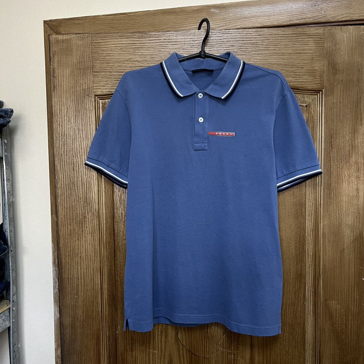 Prada Vintage Prada Polo T-Shirt Red Tab Size US L / EU 52-54 / 3 - 1 Thumbnail