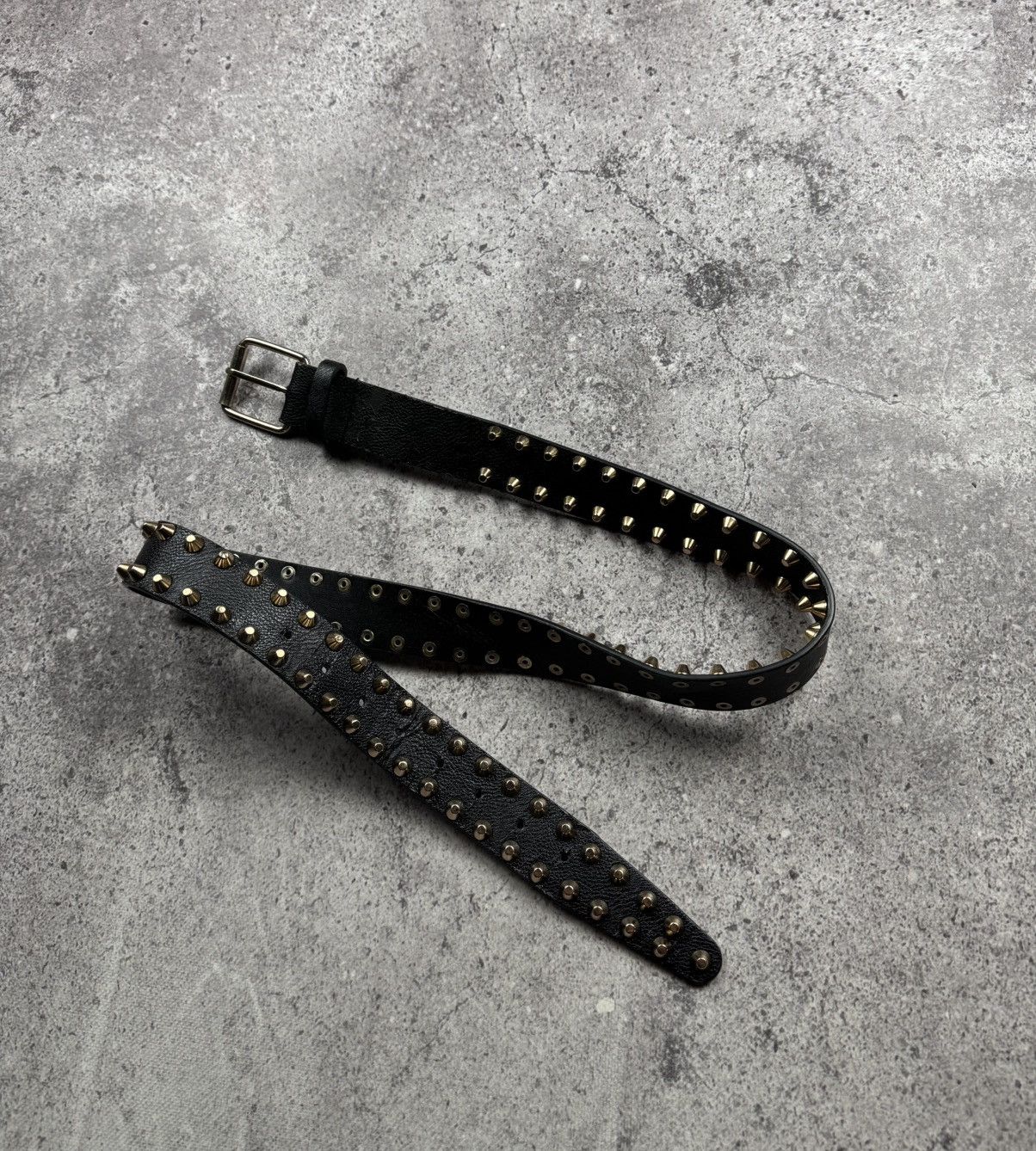 Japanese Brand 00’s NUMBER NINE STYLE PUNK STUDDED RARE Y2K BELT VINTAGE Size ONE SIZE - 4 Thumbnail