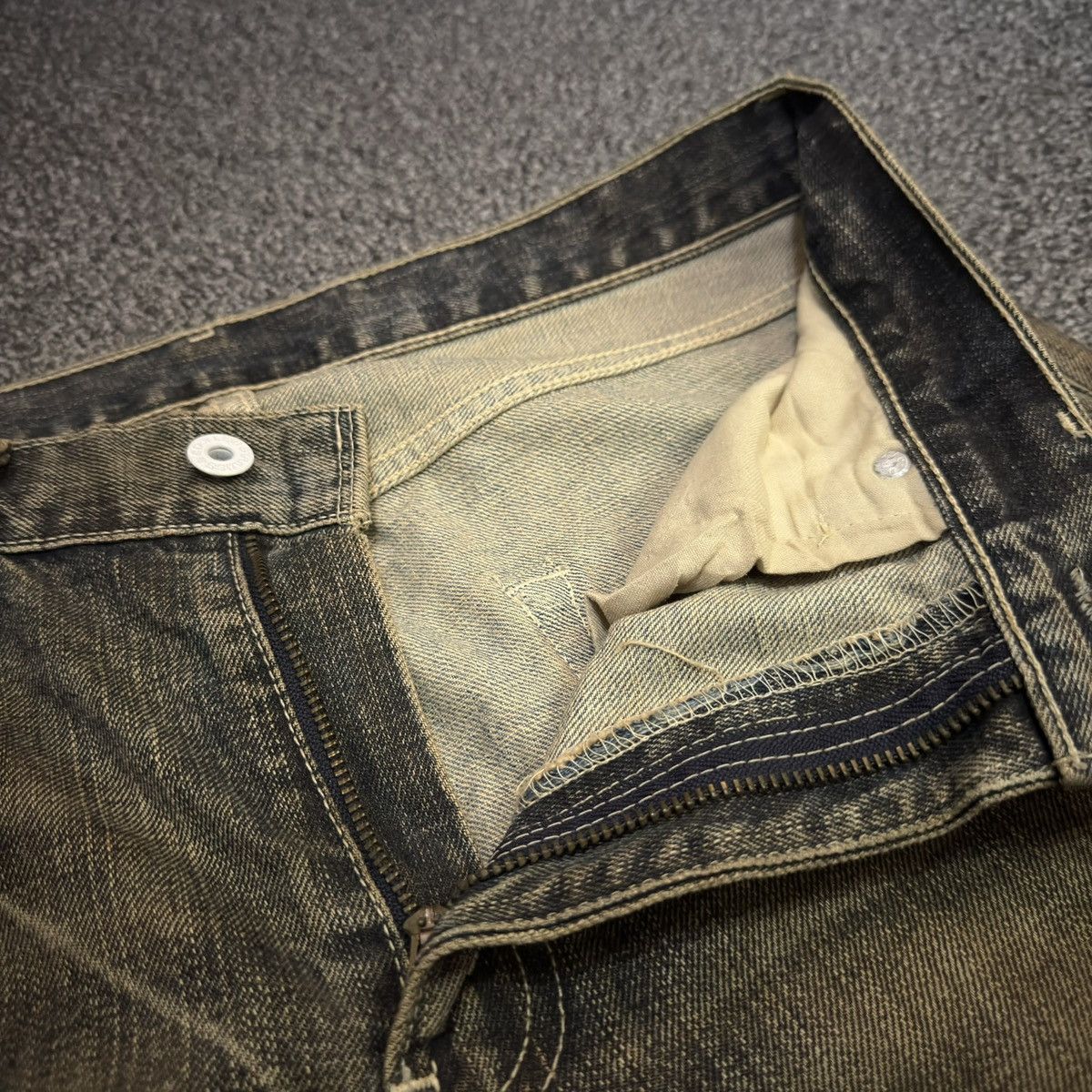 Engineered Garments × Levi's Vintage Y2K Levis 505 Statement Piece Mud Wash Grunge Denim Size US 32 / EU 48 - 12 Thumbnail