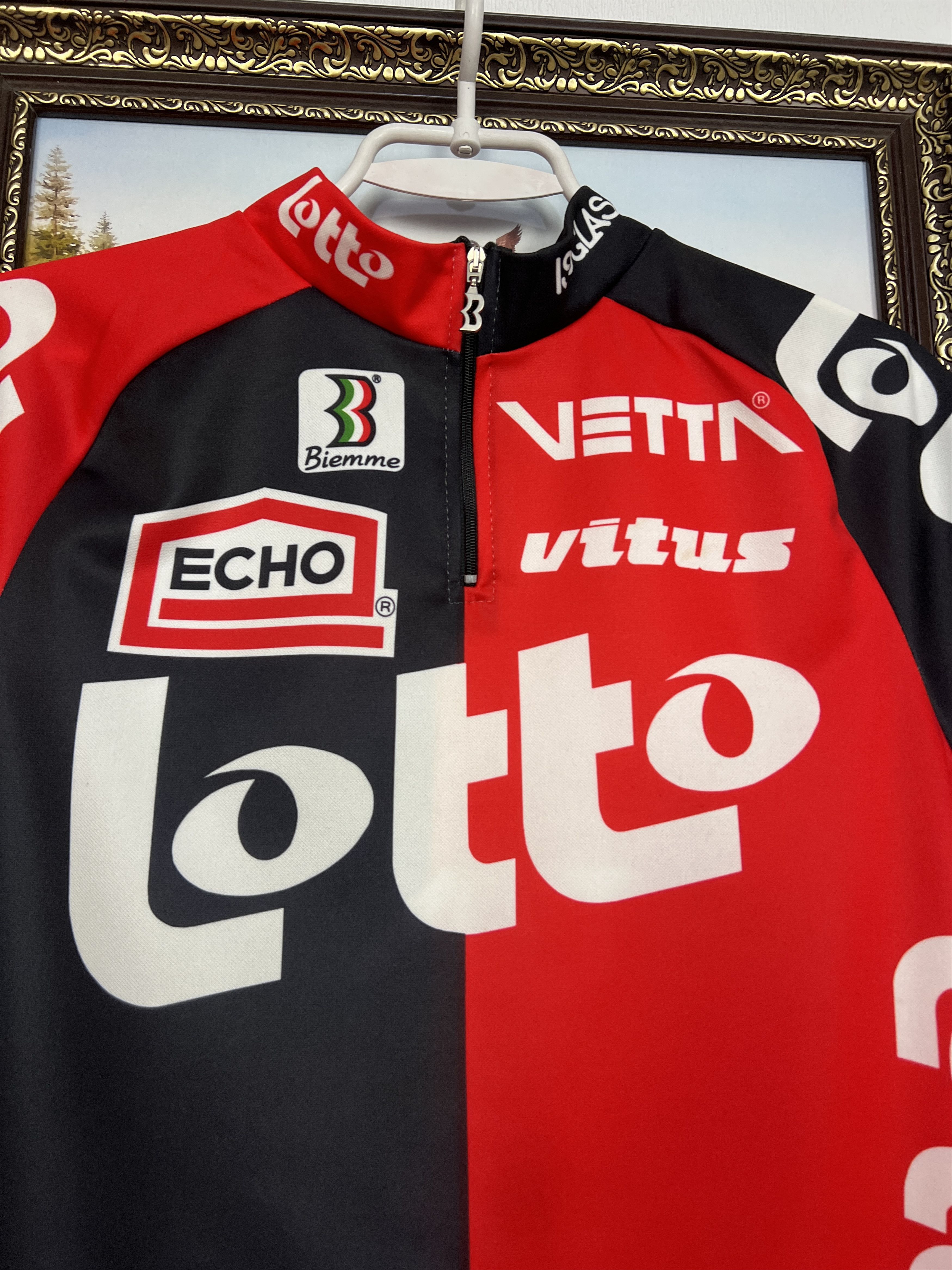 Vintage Isoglass Biemme Echo Team Jersey Cycling Shirt Lotto Trikot Size US XL / EU 56 / 4 - 3 Thumbnail