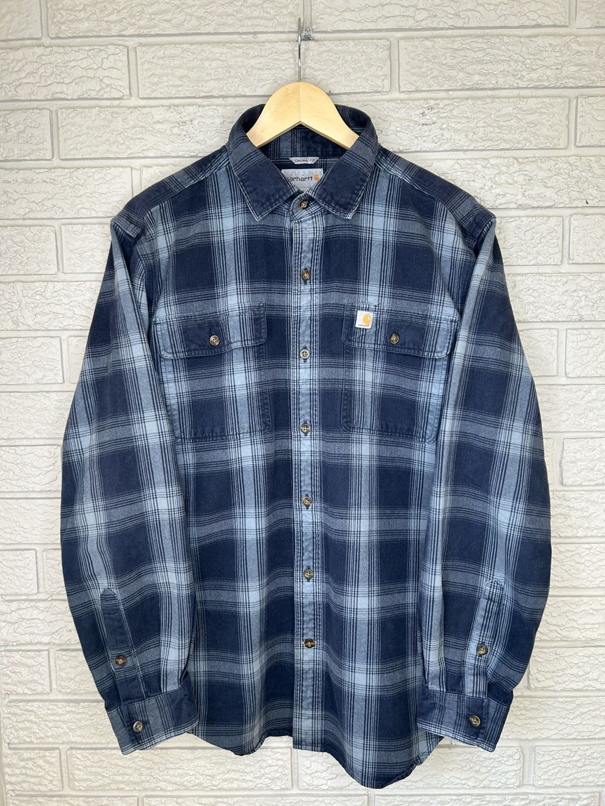Carhartt Carhartt Blue Plaid Flannel Button Up Size US M / EU 48-50 / 2 - 6 Thumbnail
