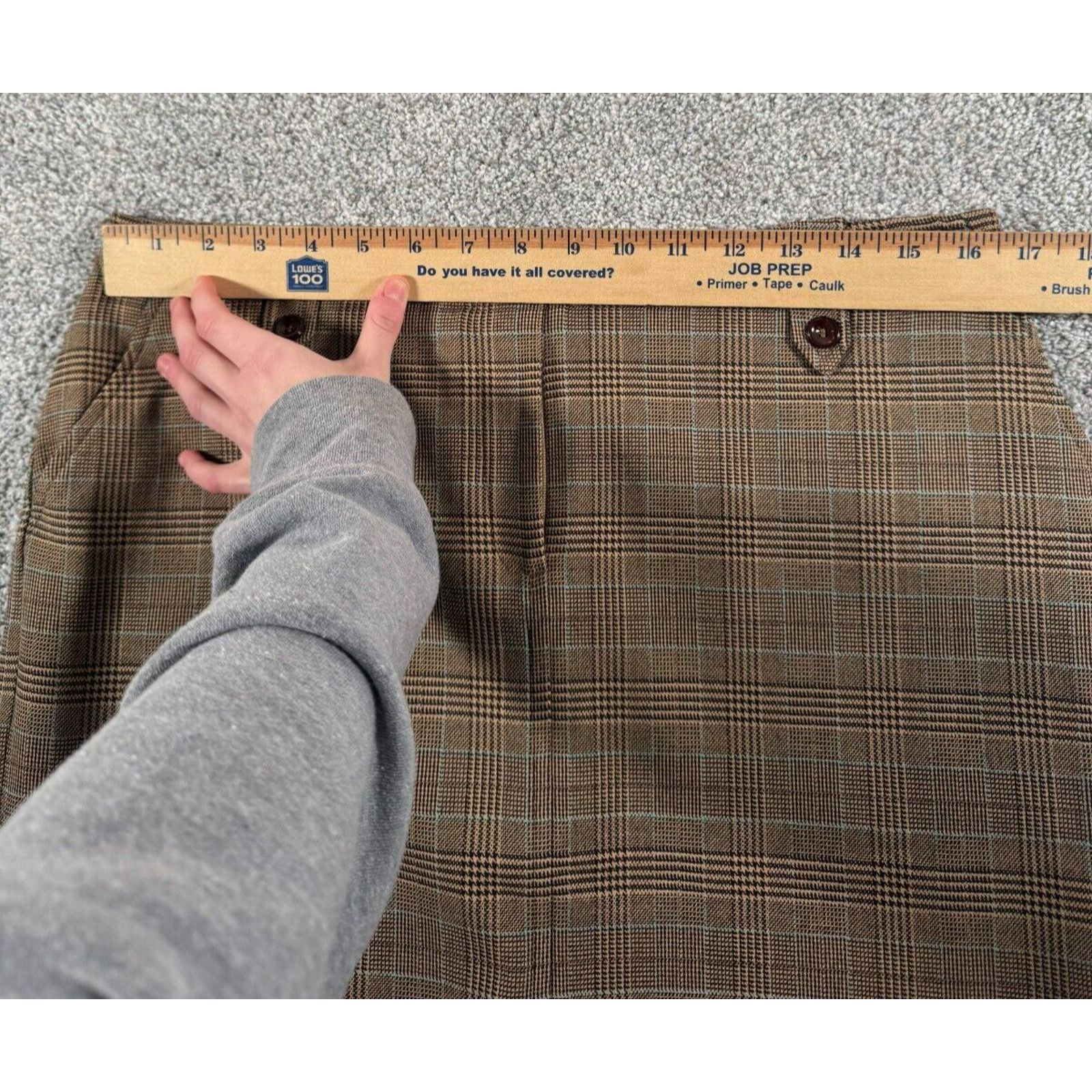 Other Petite Sophisticate Skirt 12 Academia Vintage 90s Plaid Size 34" / US 12 / IT 48 - 6 Thumbnail
