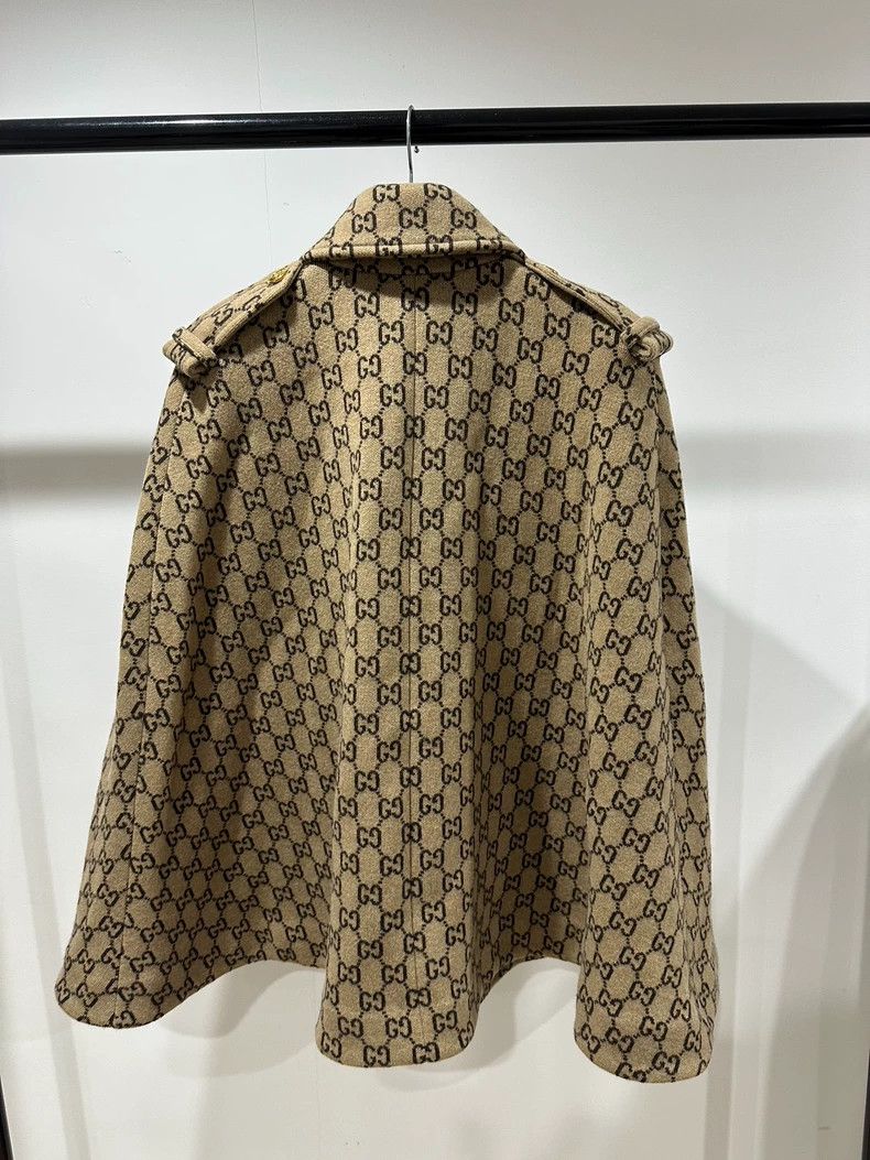 Gucci Gucci Old flower full print GG wool cloak jacket 2501-Nexta Size US XS / EU 42 / 0 - 2 Thumbnail