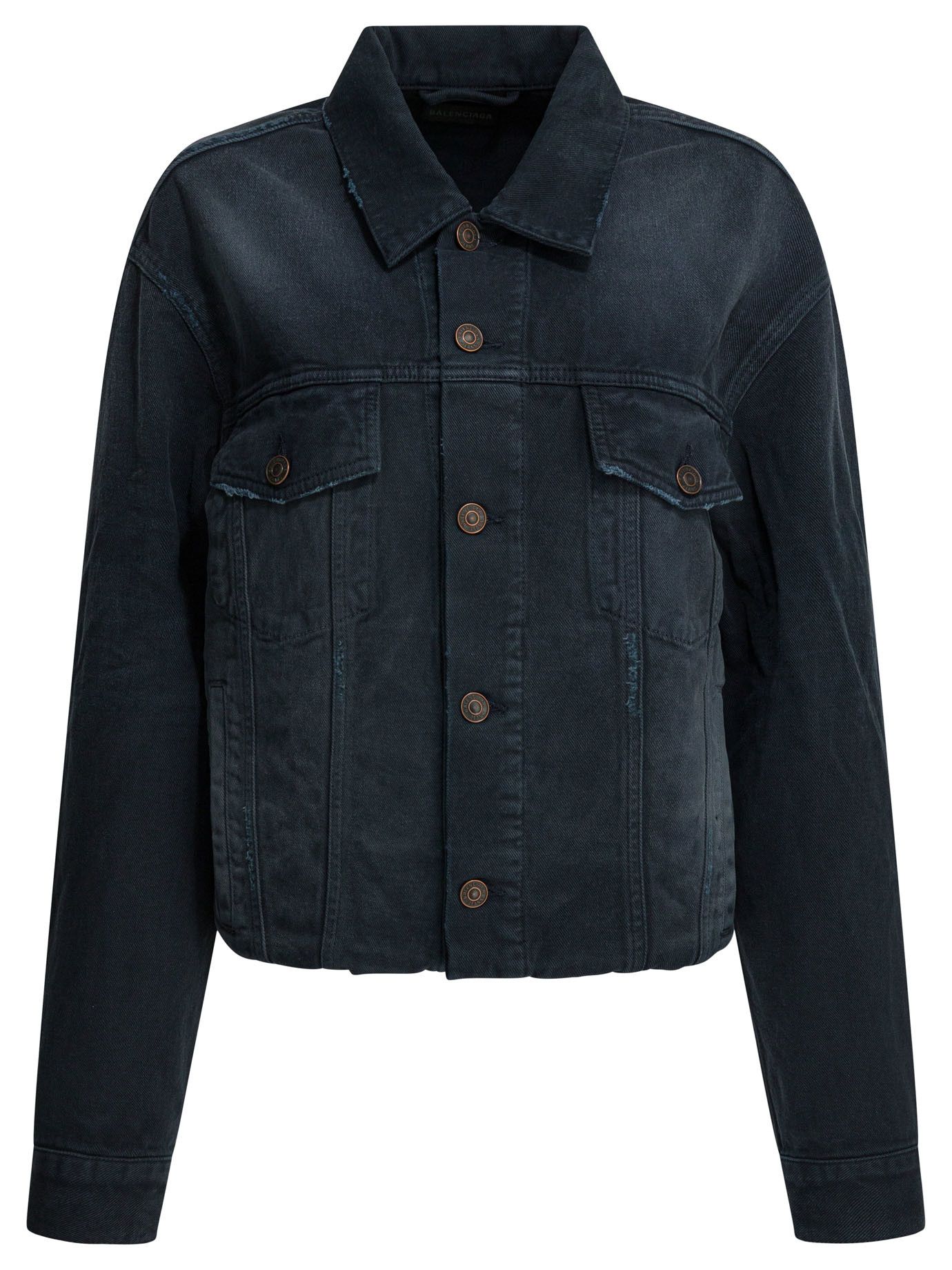 Balenciaga Balenciaga Denim Jacket With Old Effect tag size XS Women - USA Duties Paid Size XS / US 0-2 / IT 36-38 - 1 Thumbnail