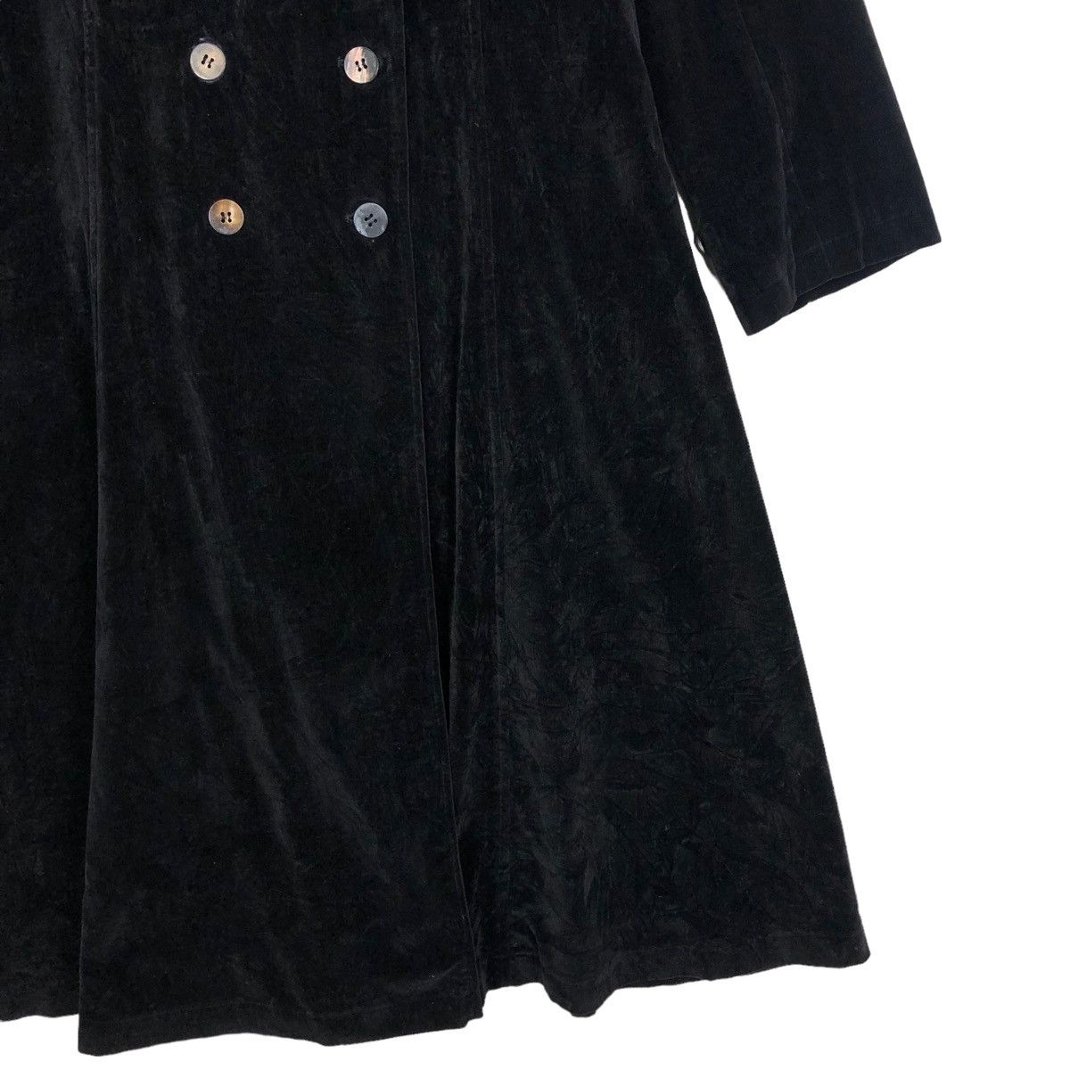Yohji Yamamoto 🔥Rich Black - Velvet Fly Coats Long Jacket I Wish Y’s Bis Size M / US 6-8 / IT 42-44 - 5 Thumbnail