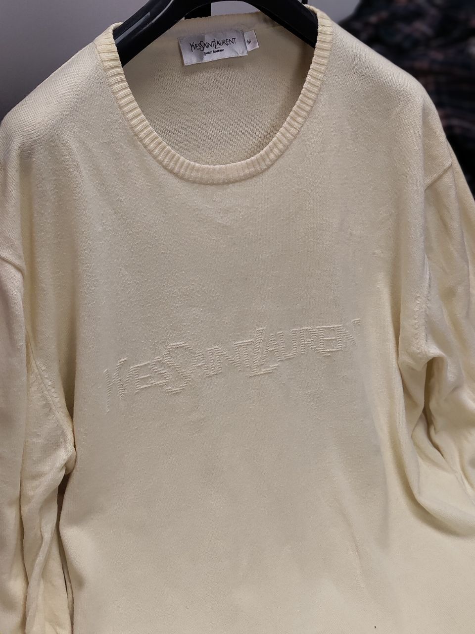 Yves Saint Laurent Vintage Yves Saint Laurent yellow big Logo Light Sweater Size US M / EU 48-50 / 2 - 20 Thumbnail