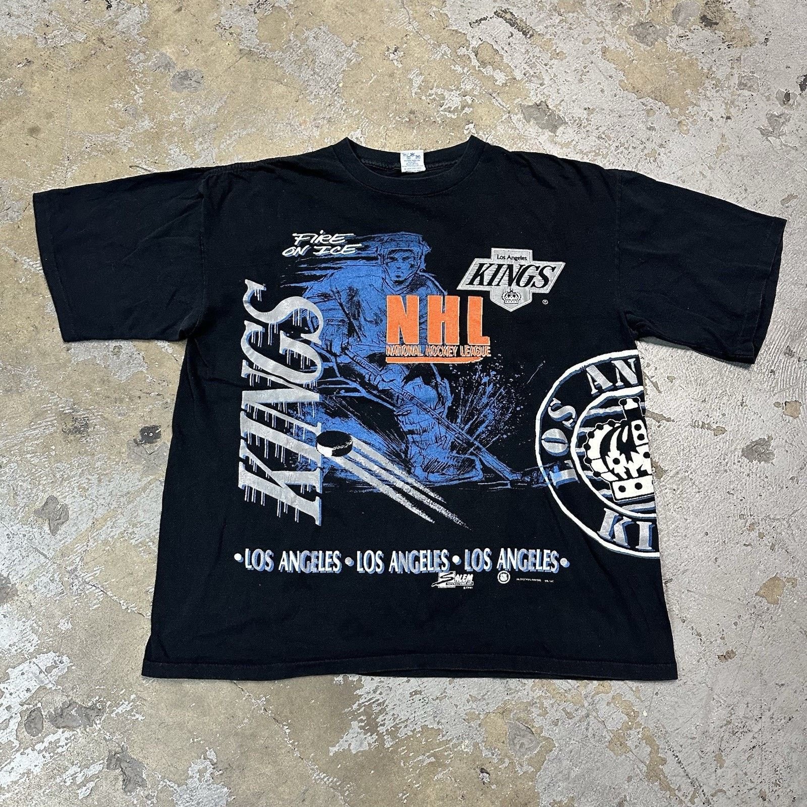 NHL × Salem Sportswear × Vintage Vintage 1992 Salem Los Angeles Kings Hockey AOP T-Shirt NHL Size US XL / EU 56 / 4 - 1 Thumbnail
