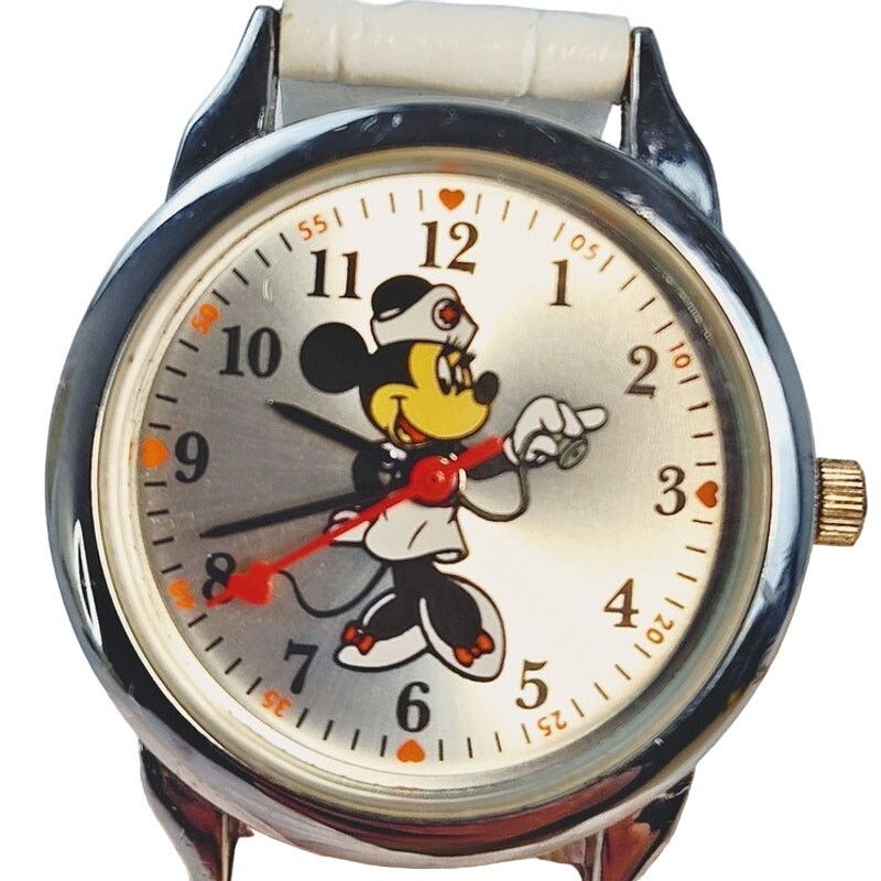 Disney Disney Nurse Minnie Mouse White Watch – Silver Face Size ONE SIZE - 1 Thumbnail