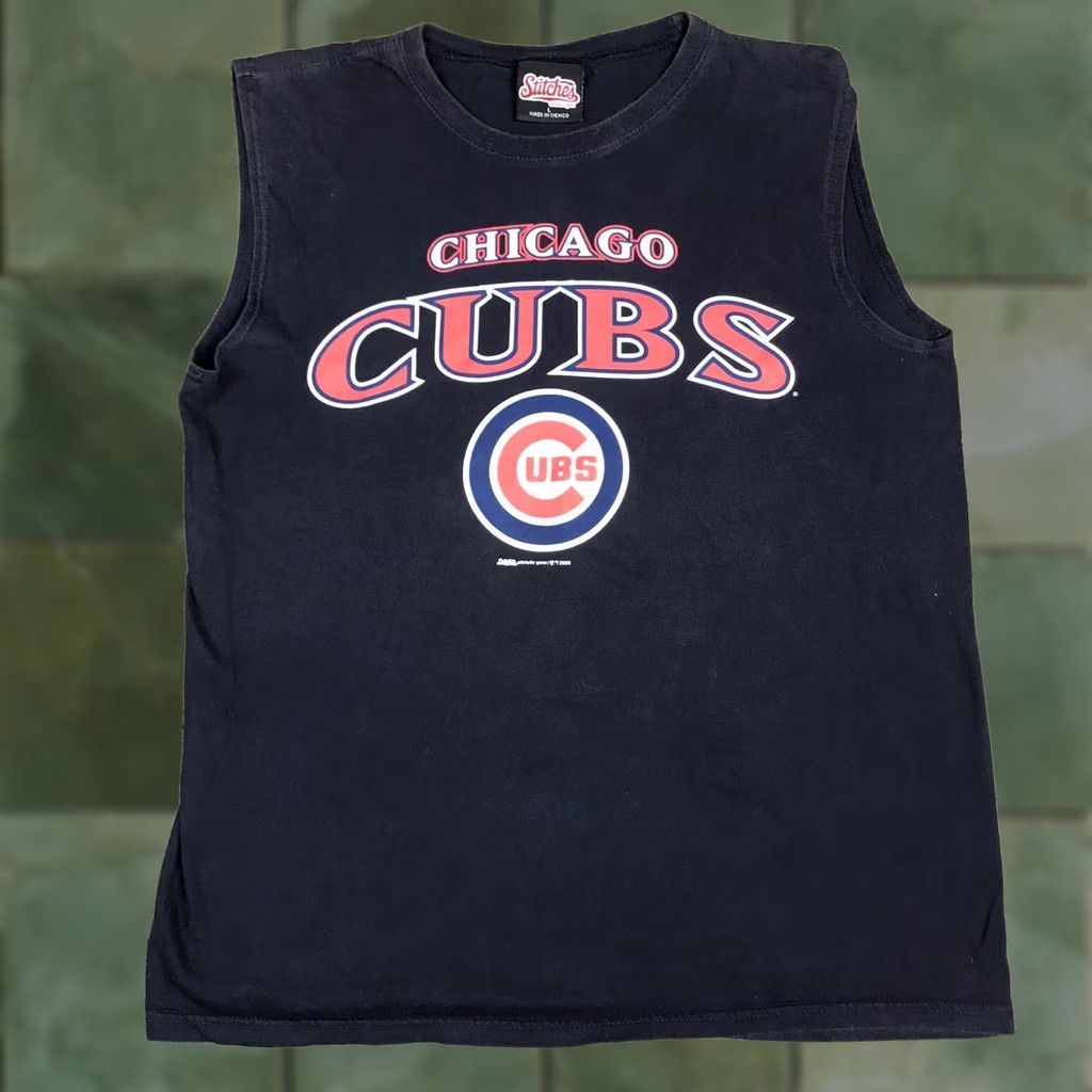 Vintage VINTAGE Stitches Athletic Gear Chicago Cubs Tank Top T-Shirt Large Size US L / EU 52-54 / 3 - 1 Thumbnail