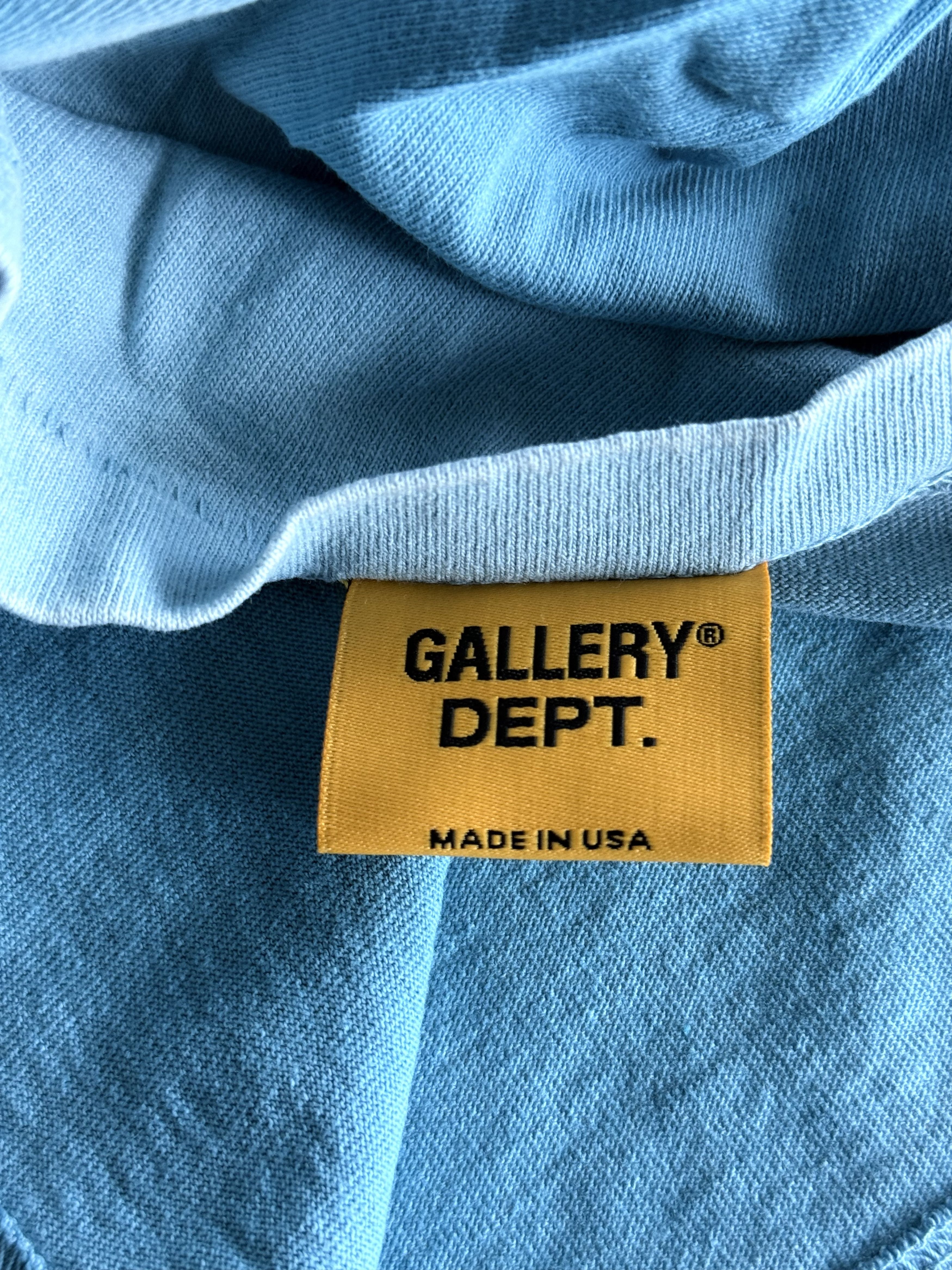 Gallery Dept. Faded Blue & Black French Logo Longsleeve T-Shirt Size US XL / EU 56 / 4 - 4 Thumbnail