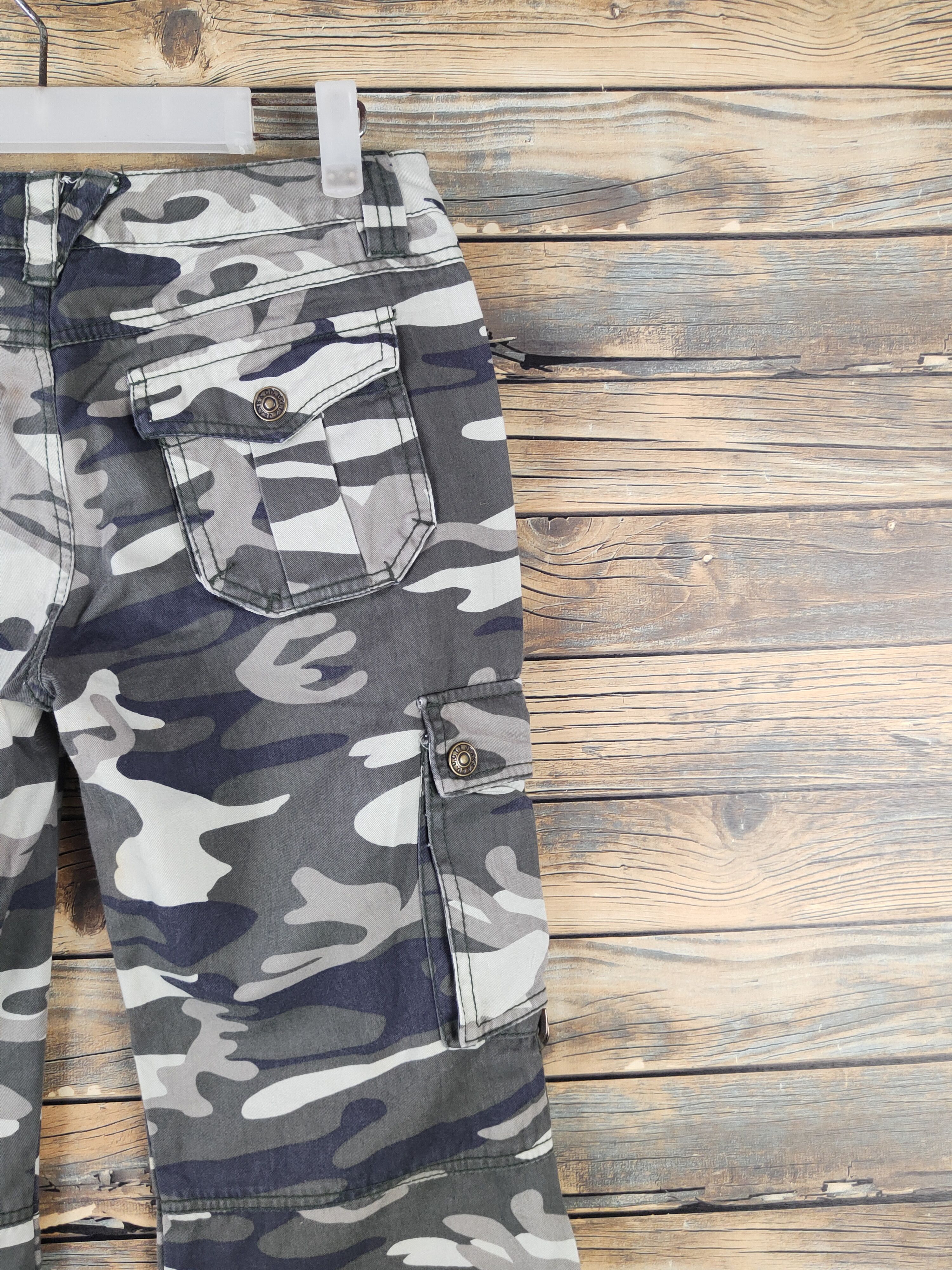 Japanese Brand DLL Ugiz Camouflage Multipocket utility Cargo Pants #230 Size 27" / US 4 / IT 40 - 11 Thumbnail