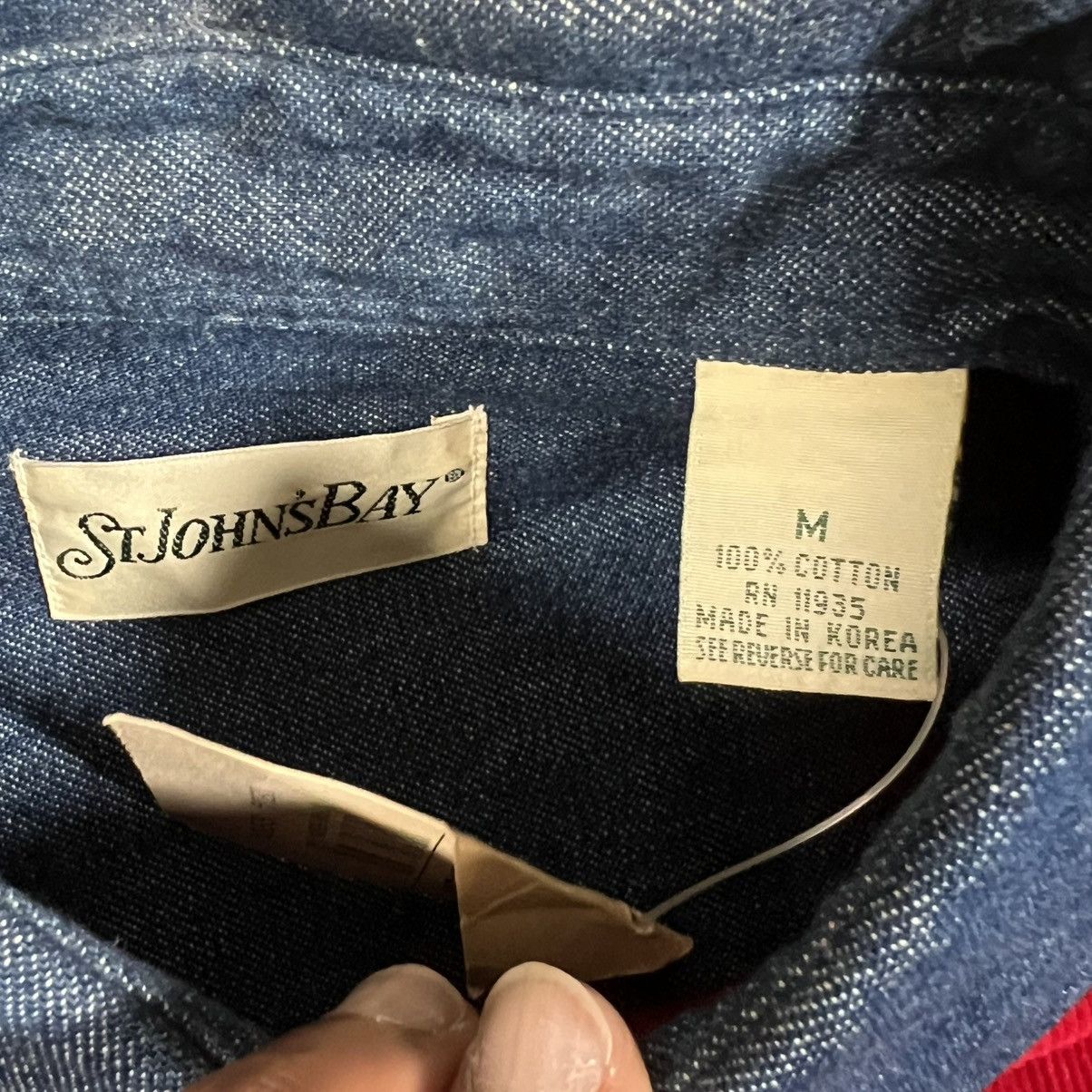 St. Johns Bay Vintage St. John's Bay Denim Jean Corduroy Button Down Shirt Size US M / EU 48-50 / 2 - 3 Thumbnail