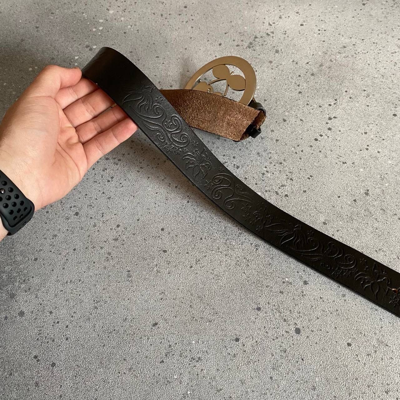 20471120 × Hysteric Glamour × Japanese Brand Japanese Vintage Big Buckle Leather Belt JPG Gaultier style Size ONE SIZE - 5 Thumbnail