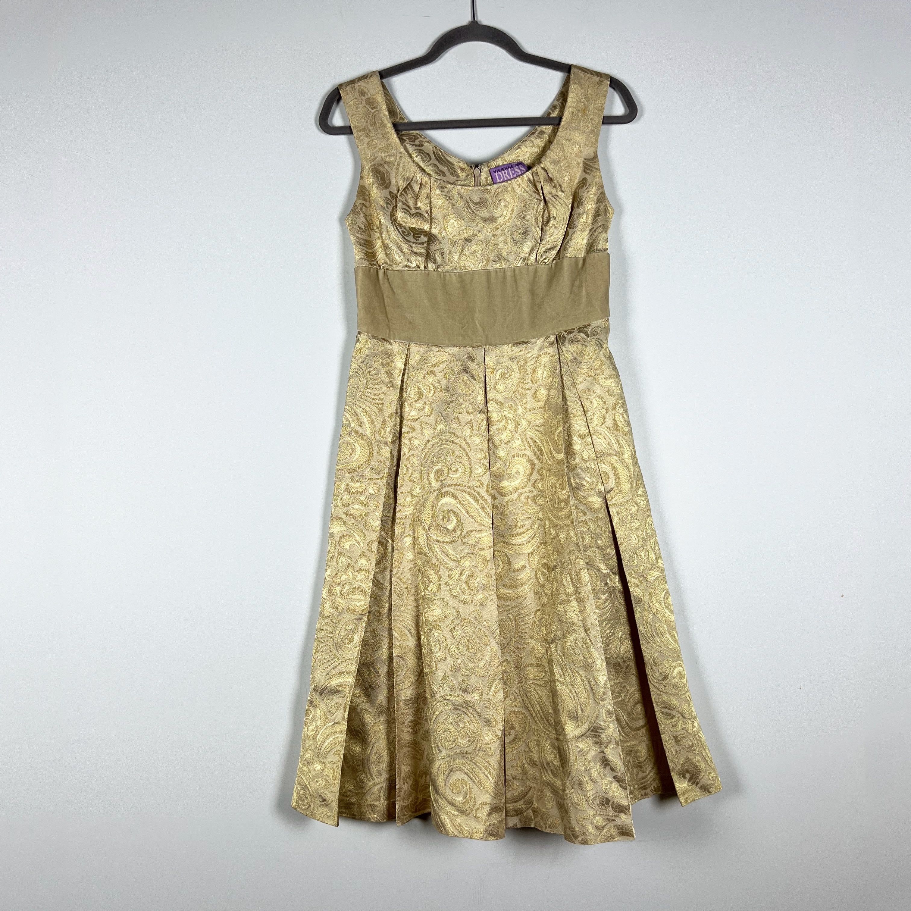 Vivienne Tam Vivienne Tam Silk Blend Gold Metallic Print Pattern Size M / US 6-8 / IT 42-44 - 1 Thumbnail