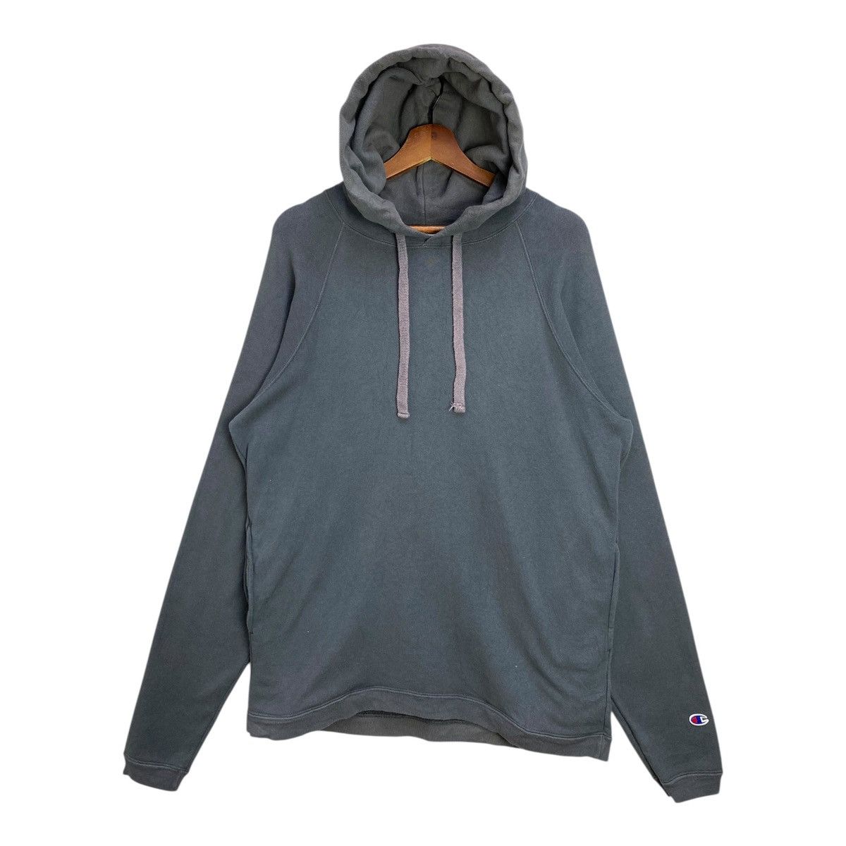 Champion Vintage Champion Plain Hoodie 9oz US Made Dark Grey Size M Size US M / EU 48-50 / 2 - 1 Thumbnail