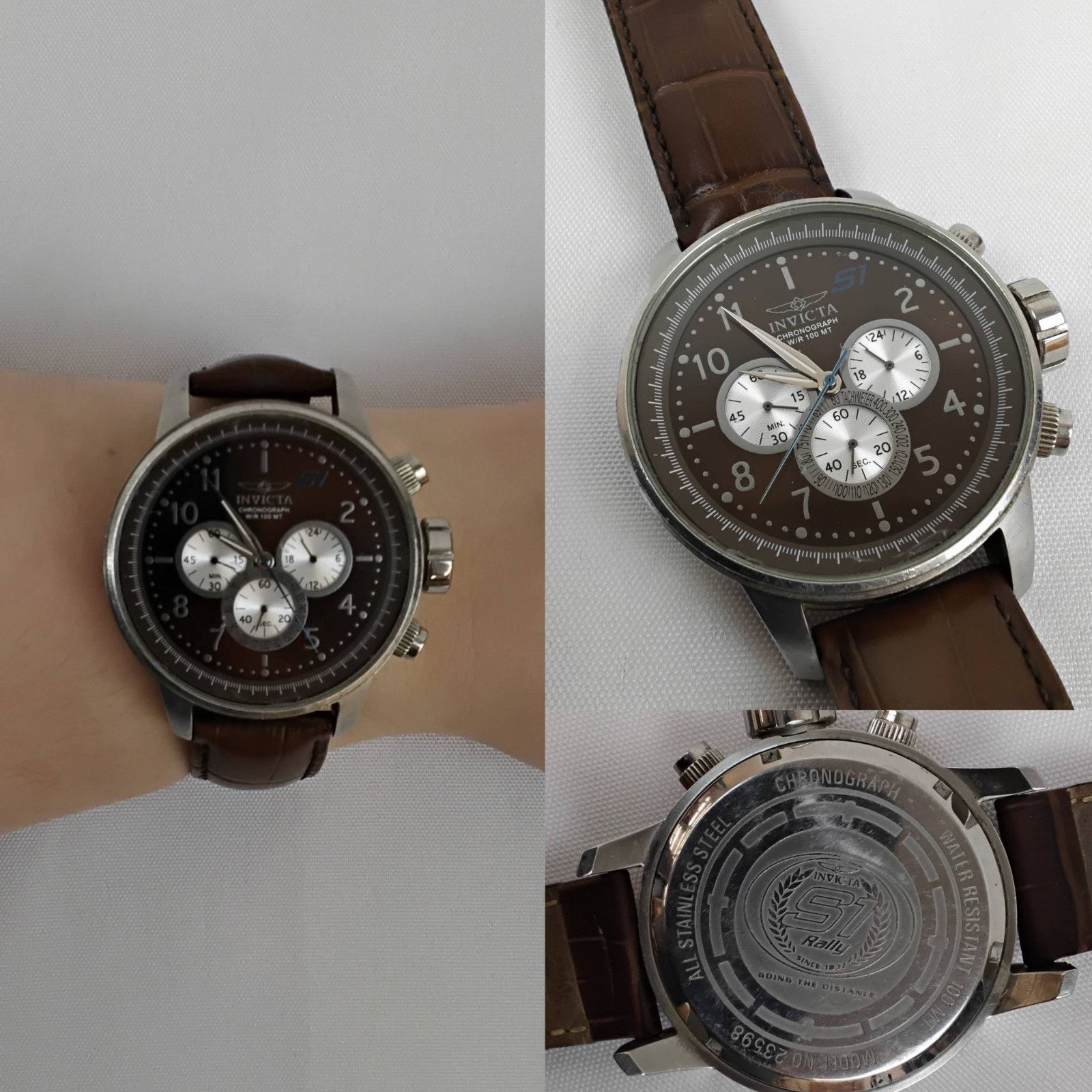 Invicta Invicta S1 Rally Chronograph Watch 23598 Silver Strap Broken Size ONE SIZE - 1 Thumbnail