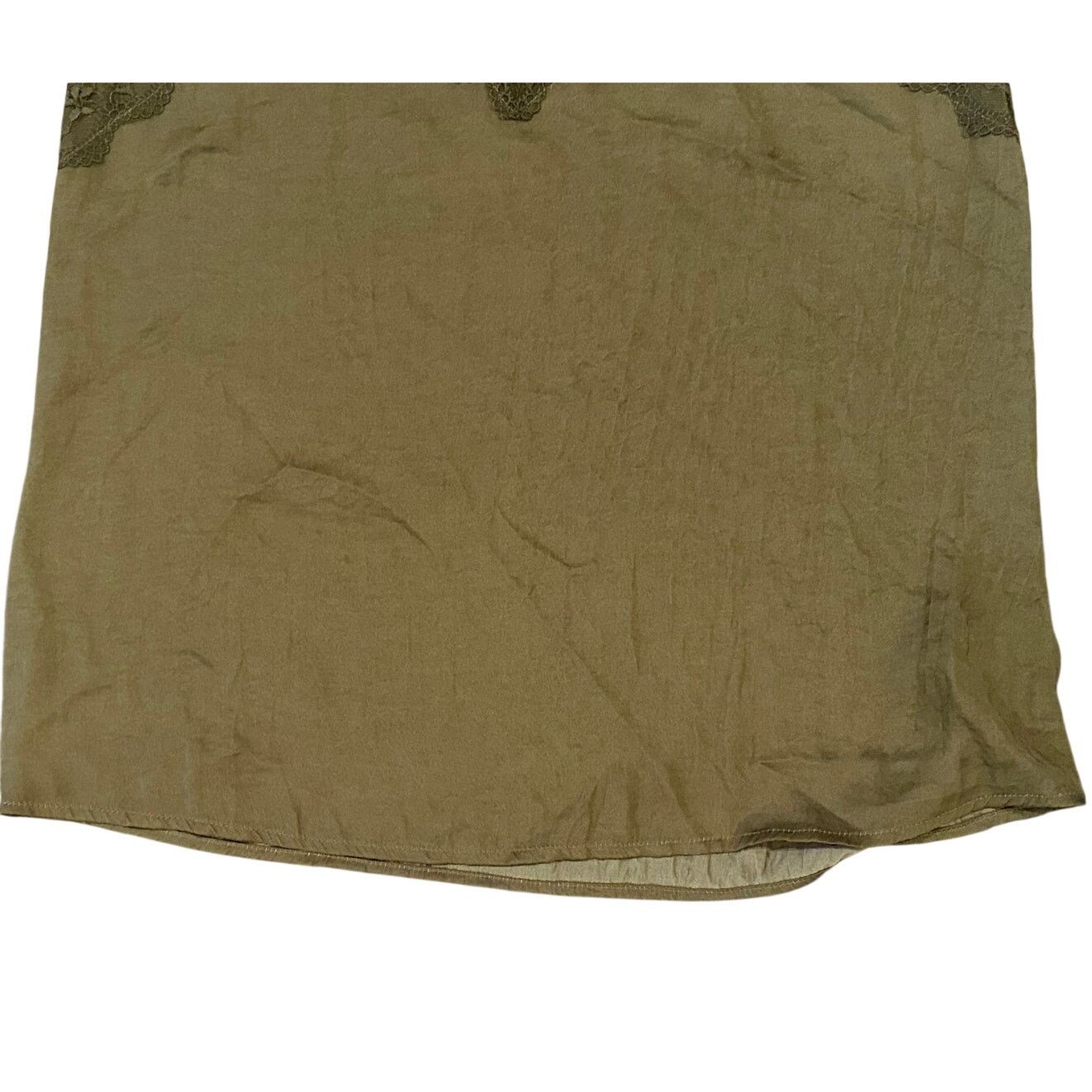 Other Halogen Women's Olive Green Lace Trim Halter Camisole M NWT Size M / US 6-8 / IT 42-44 - 3 Thumbnail
