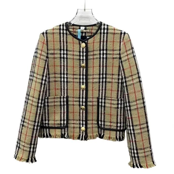 Burberry Burberry Brown Plaid Woven Jacket XS Size US XS / EU 42 / 0 - 1 Thumbnail