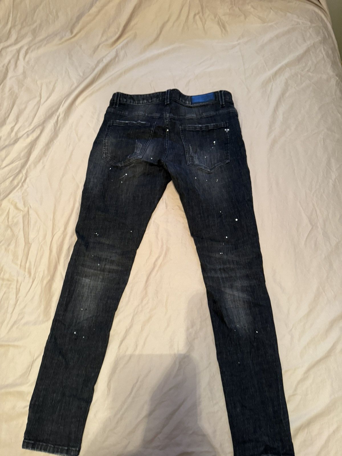 Vintage Italian Black Denim Cut Jeans Size US 32 / EU 48 - 2 Thumbnail