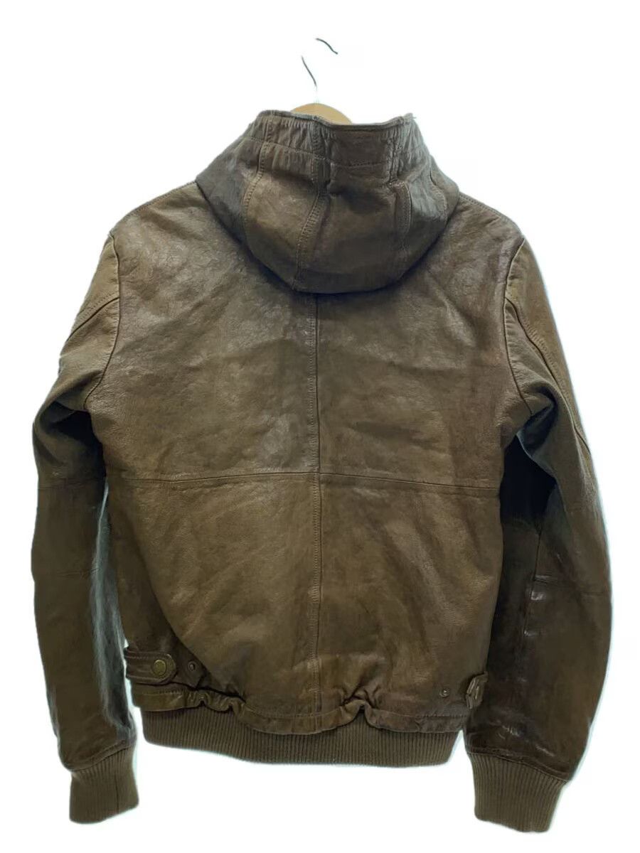 Avirex Plain Sheep Leather Jacket Blouson Brown - www.disolcolor.com