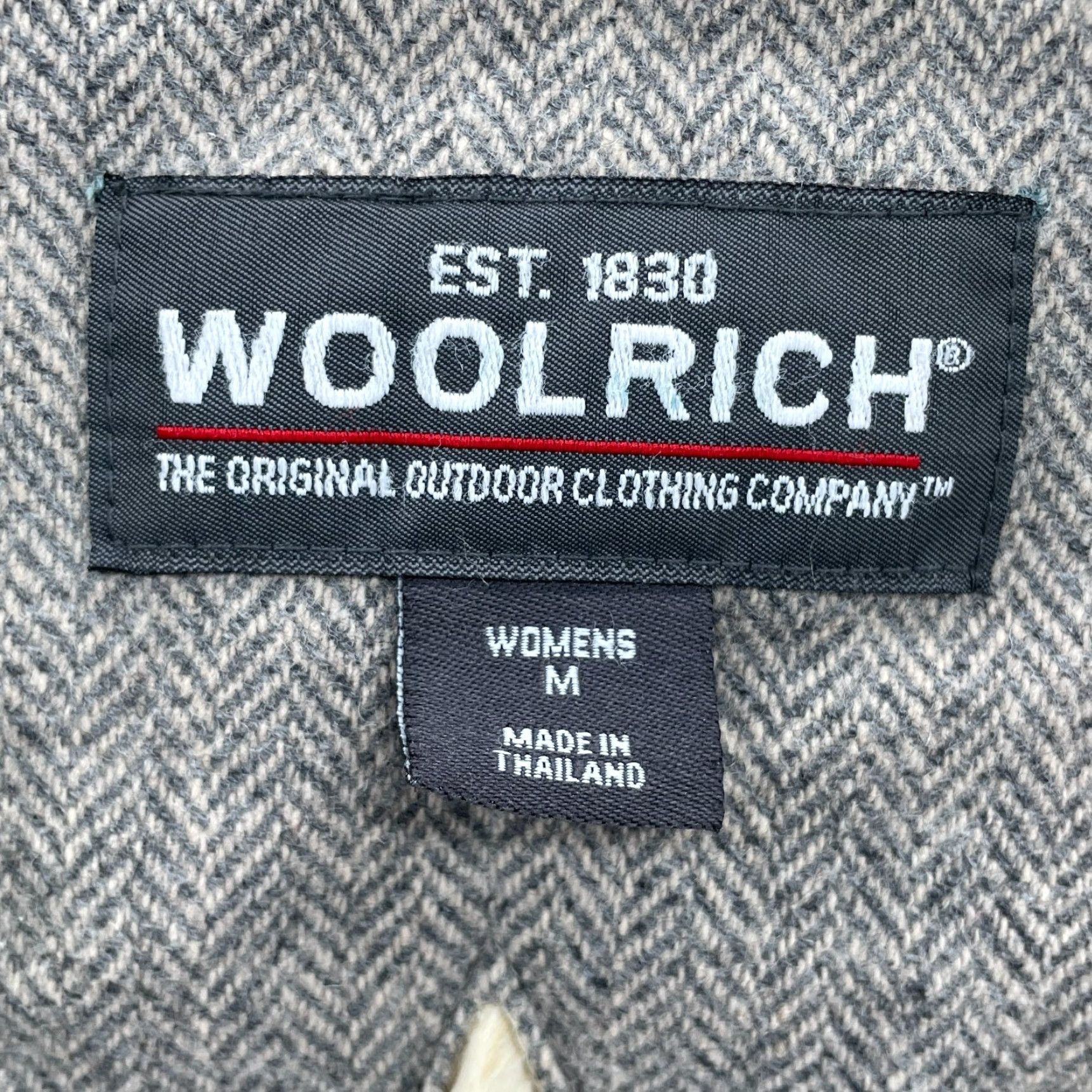 Vintage VINTAGE Woolrich Jacket Women's M Beige Cabin Wool Blend Herring Bone Sherpa Lined Mid-Length Pockets Zip 90s Outdoor Womens Size M / US 6-8 / IT 42-44 - 5 Thumbnail