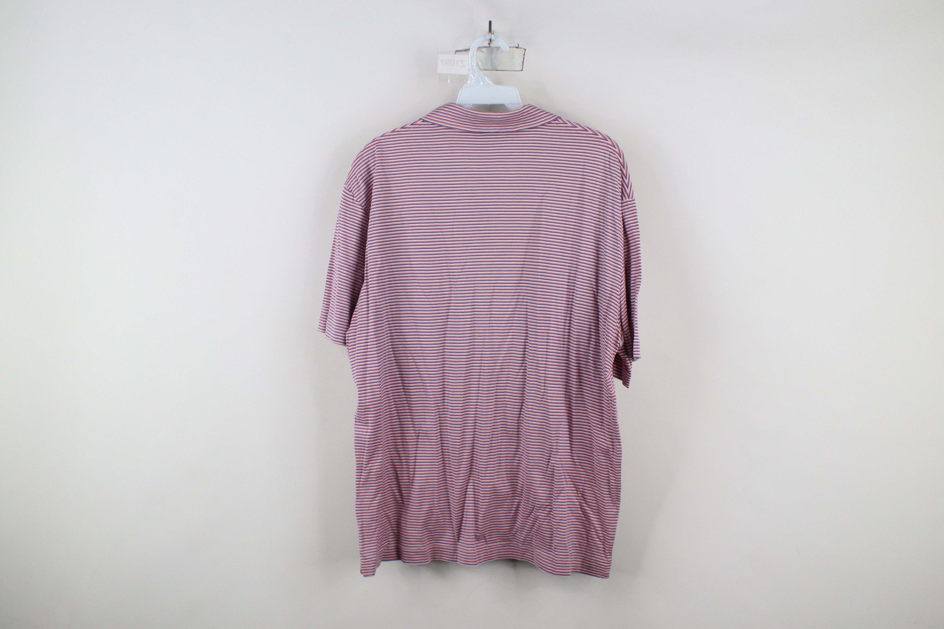 Ralph Lauren × Vintage Vintage Ralph Lauren Cotton Knit Striped Collared Polo Shirt Size US M / EU 48-50 / 2 - 7 Thumbnail
