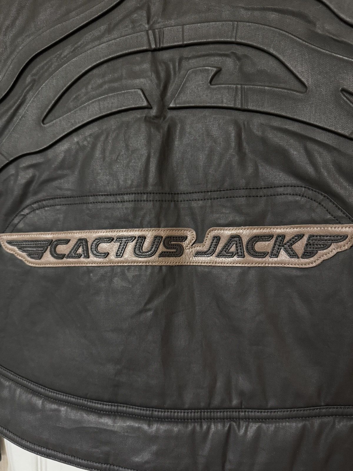 Nike × Travis Scott Travis Scott Jordan Waxed Leather Jacket Black Size US M / EU 48-50 / 2 - 5 Thumbnail