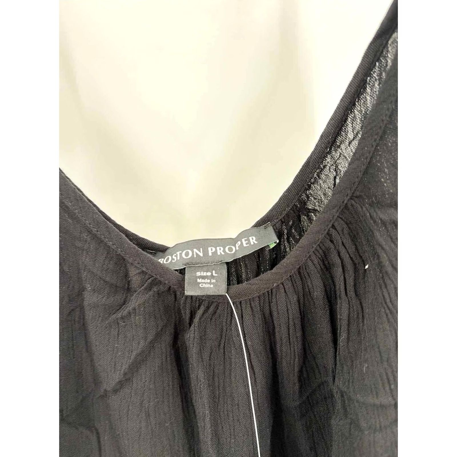 Boston Proper Boston Proper Black Blouse Size Large Size L / US 10 / IT 46 - 3 Thumbnail