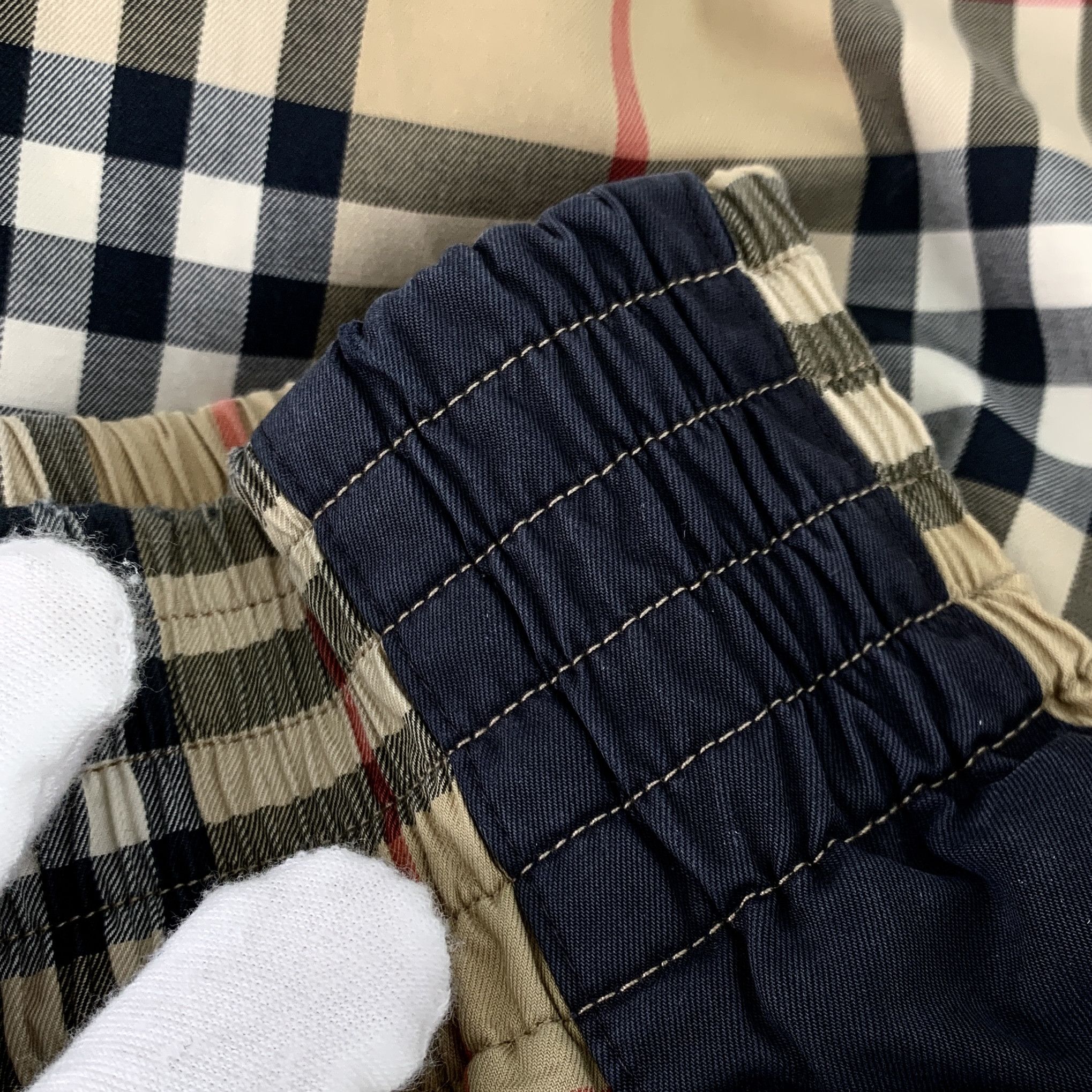Burberry Burberry Brown Check Cotton Wide-Leg Pants (Size XS) Size 36" / US 14 / IT 50 - 7 Thumbnail
