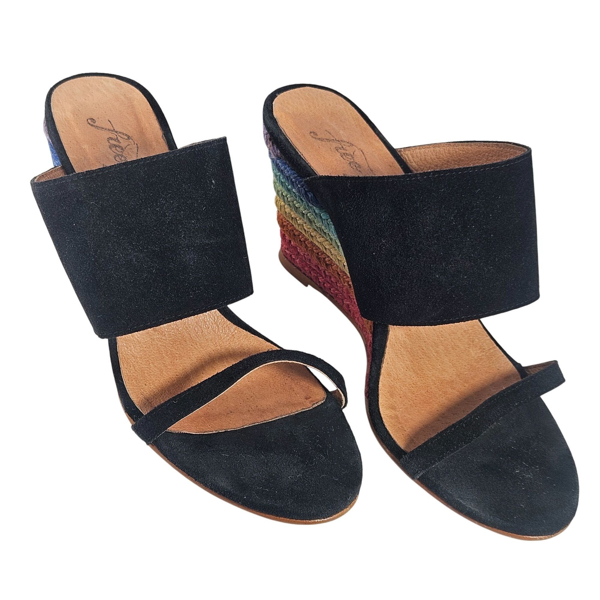 Free People Free People Black Women Espadrille Sandal 7.5 Rainbow Boho F Size US 7.5 / IT 37.5 - 3 Thumbnail