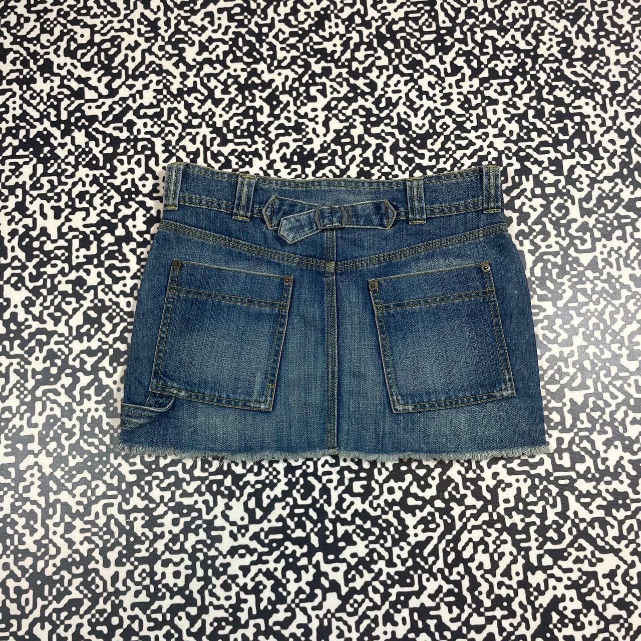 Japanese Brand Vintage Y2K Japanese Style Carpenter Denim Mini Skirt Size 27" / US 4 / IT 40 - 5 Thumbnail