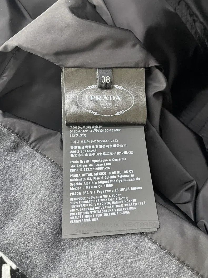 Prada Prada Gray triangle label wool down vest jacket Size XS / US 0-2 / IT 36-38 - 6 Thumbnail