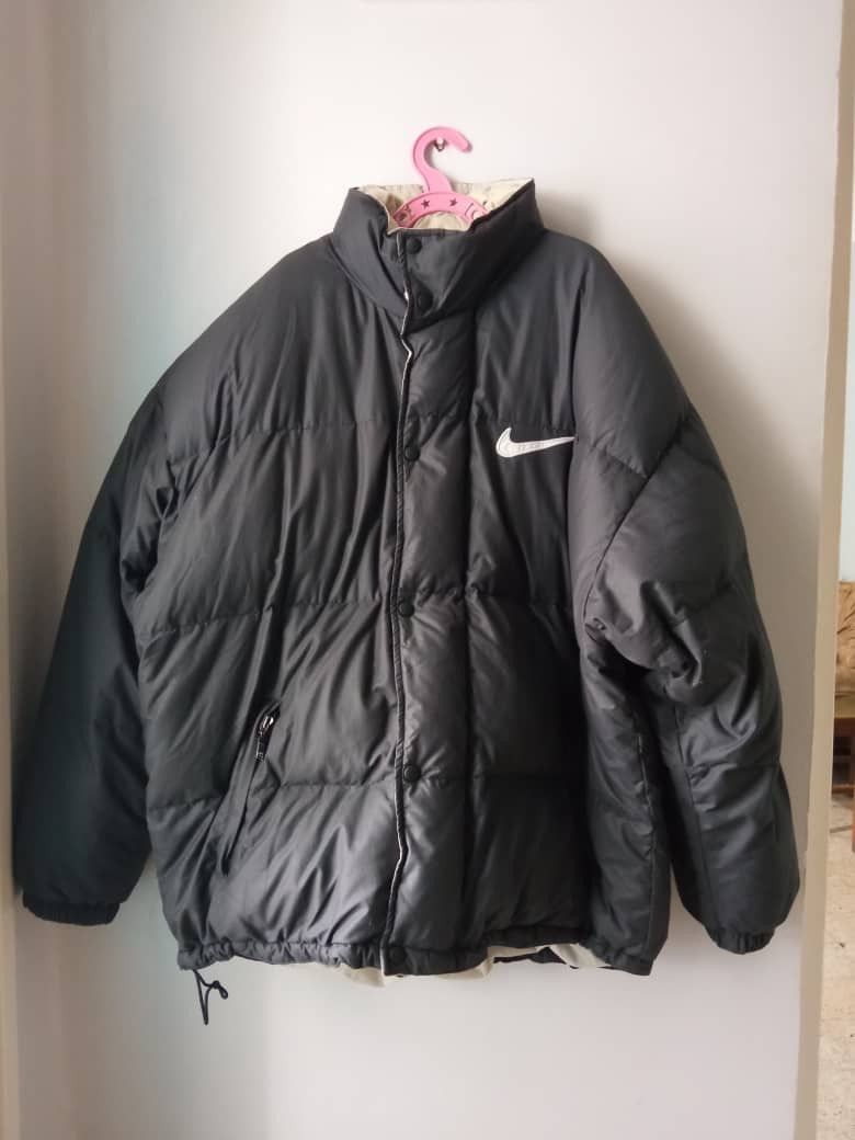 Nike 90s Vintage Nike Big Logo Down Puffer Jacket Size US XL / EU 56 / 4 - 3 Thumbnail