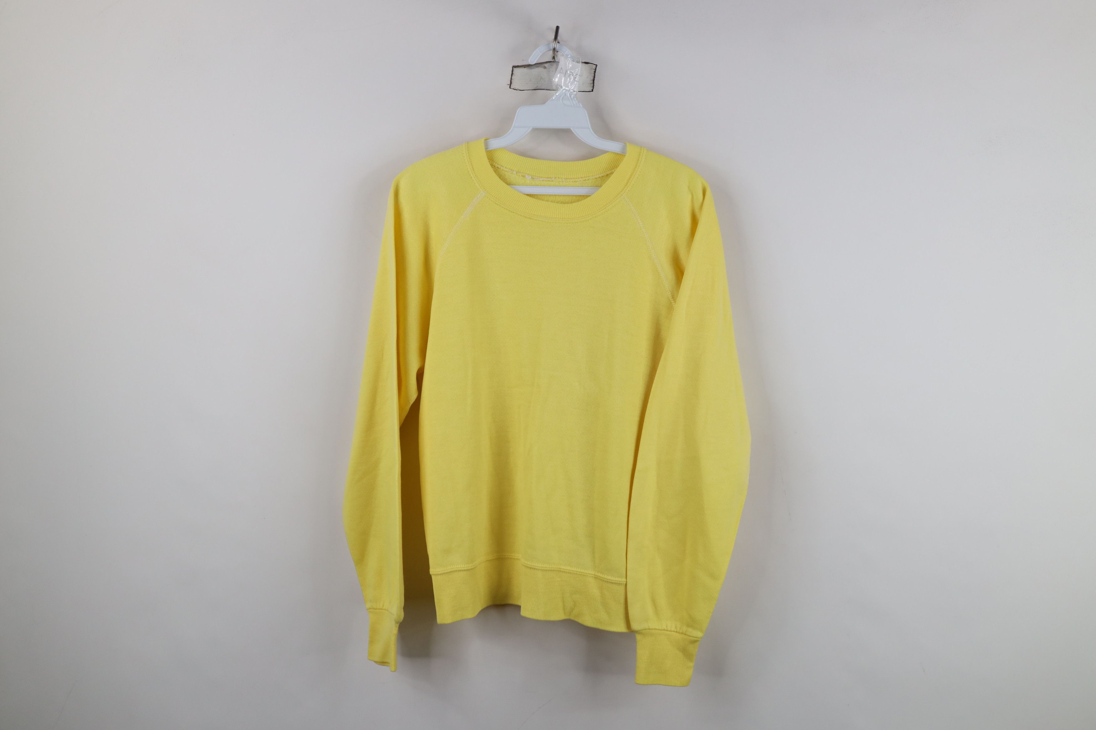 Vintage Vintage 70s Streetwear Thin Raglan Sweatshirt Yellow USA Size M / US 6-8 / IT 42-44 - 1 Thumbnail