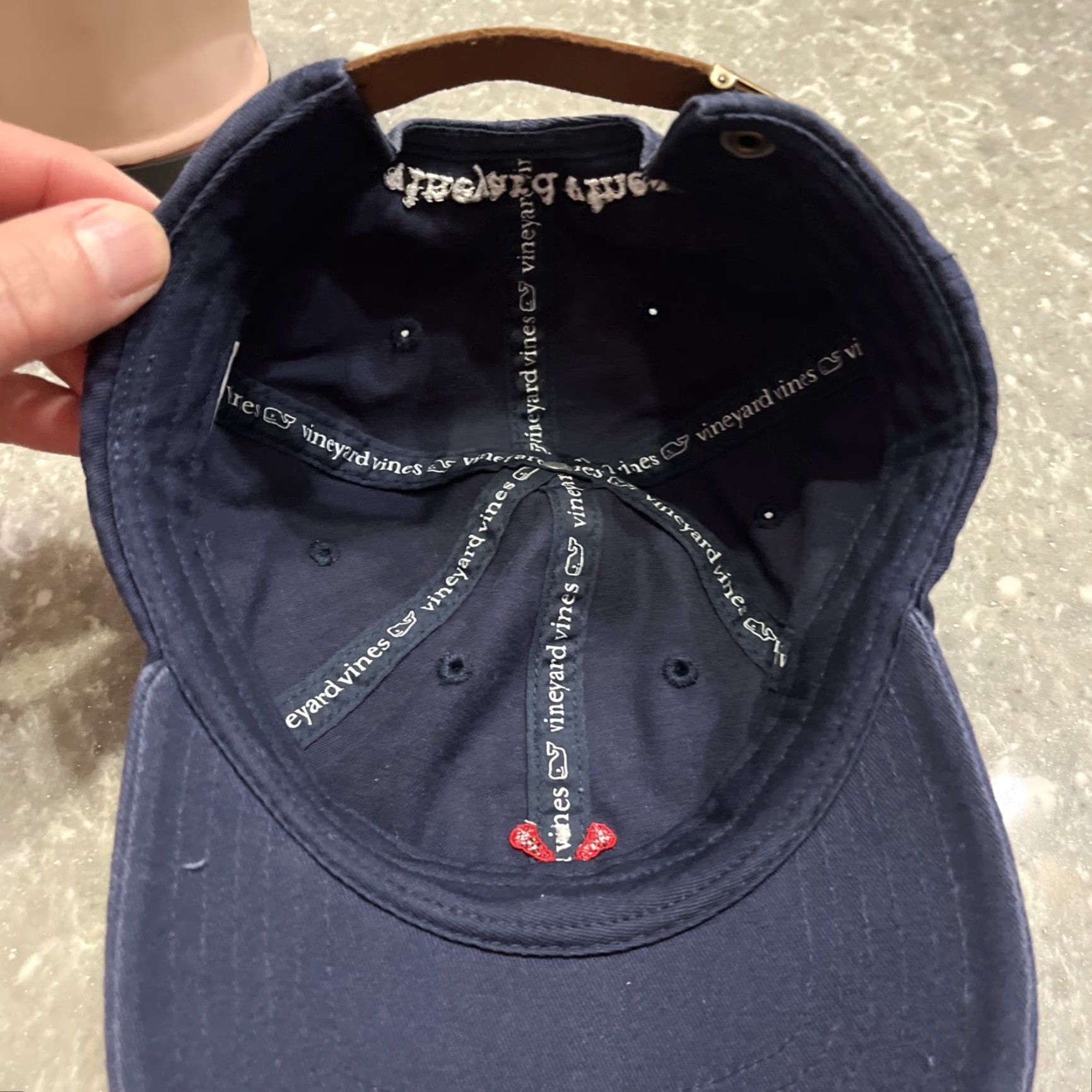 Vineyard Vines Vineyard Vines Strapback Hat Baseball Cap Men One Size Navy Blue Lacrosse Logo Cotton Dad Size ONE SIZE - 5 Thumbnail