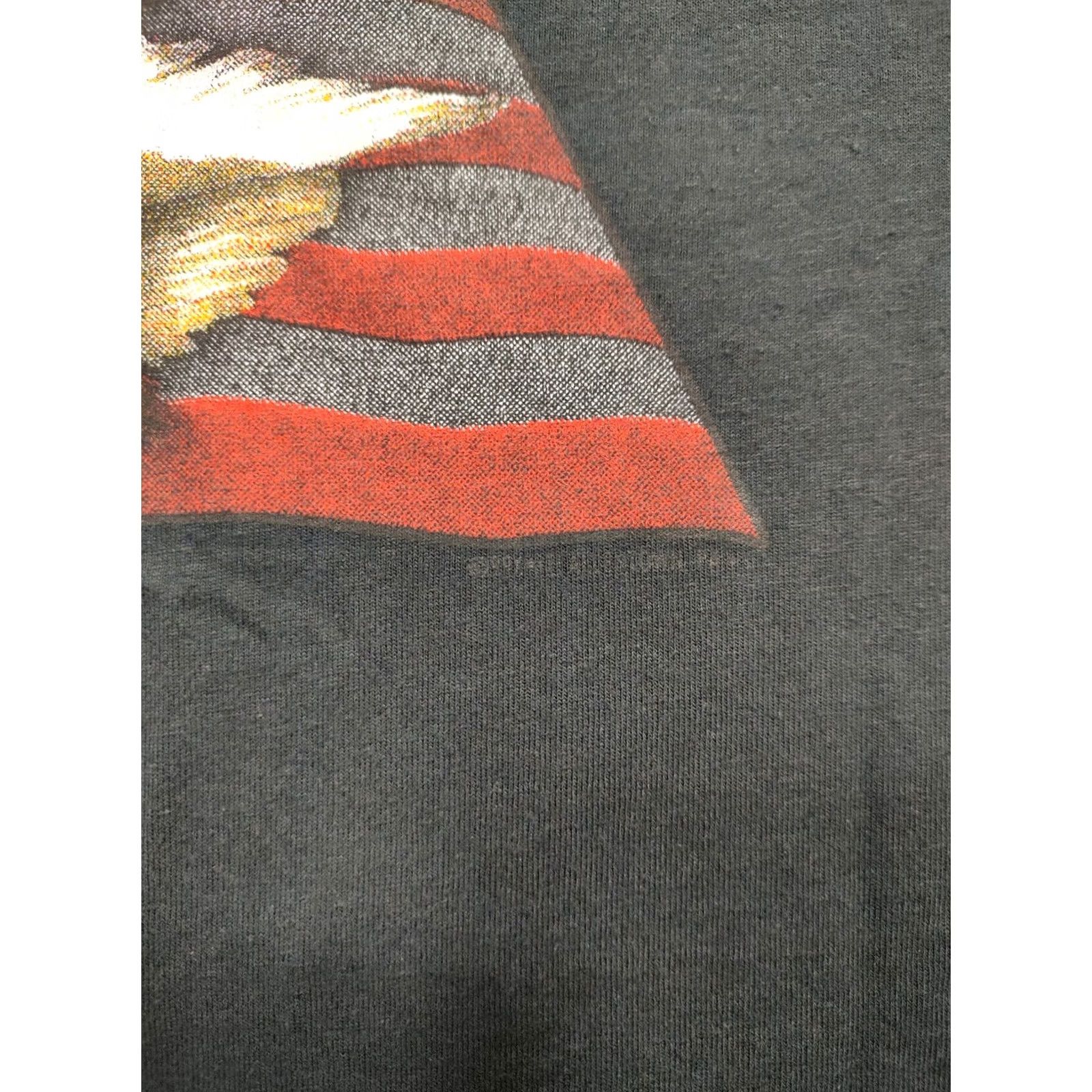 Fruit Of The Loom VINTAGE 90s Fruit of the Loom T-Shirt XL Faded Black Eagle United States Mens Size US XL / EU 56 / 4 - 4 Thumbnail