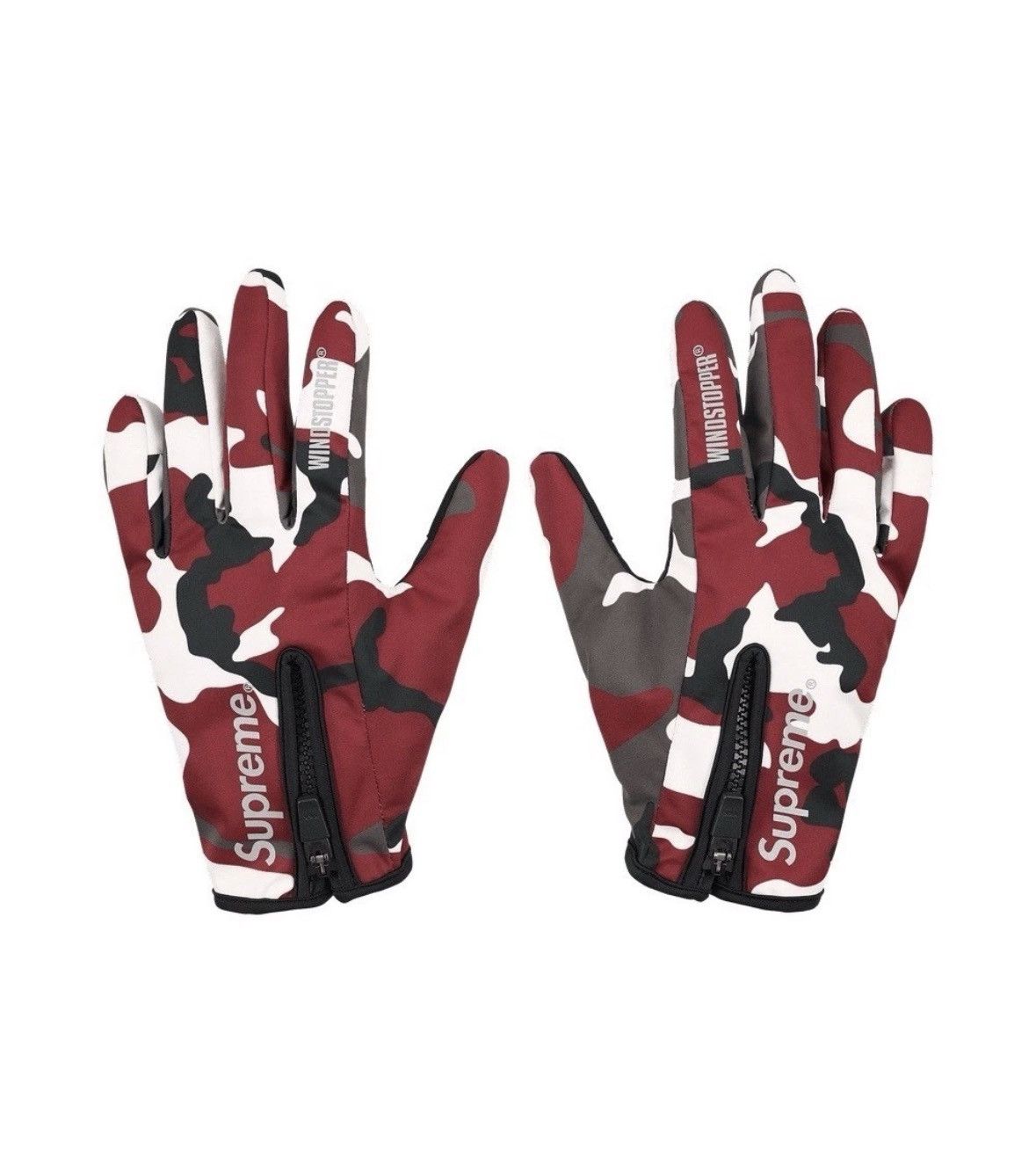 Supreme Supreme Windstopper Zip Gloves ‘Red Camo’ Size Small Size ONE SIZE - 1 Thumbnail