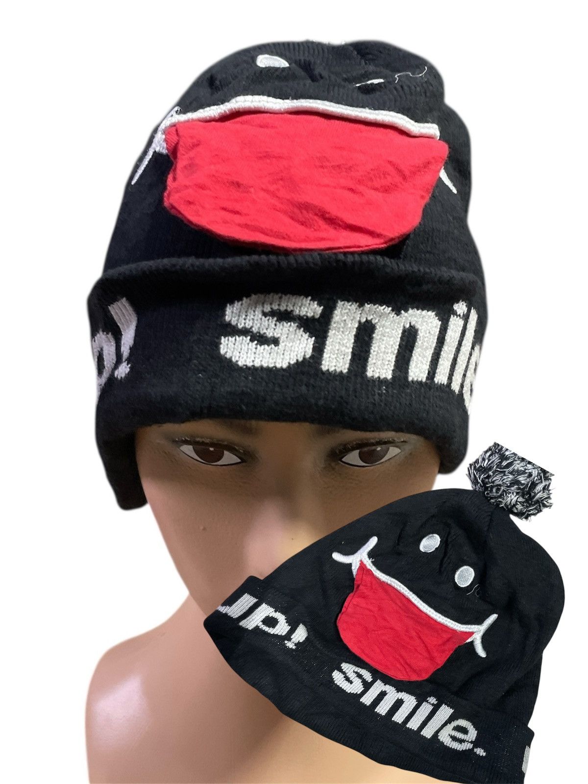 Japanese Brand UP SMILE BEANIE Size ONE SIZE - 1 Thumbnail