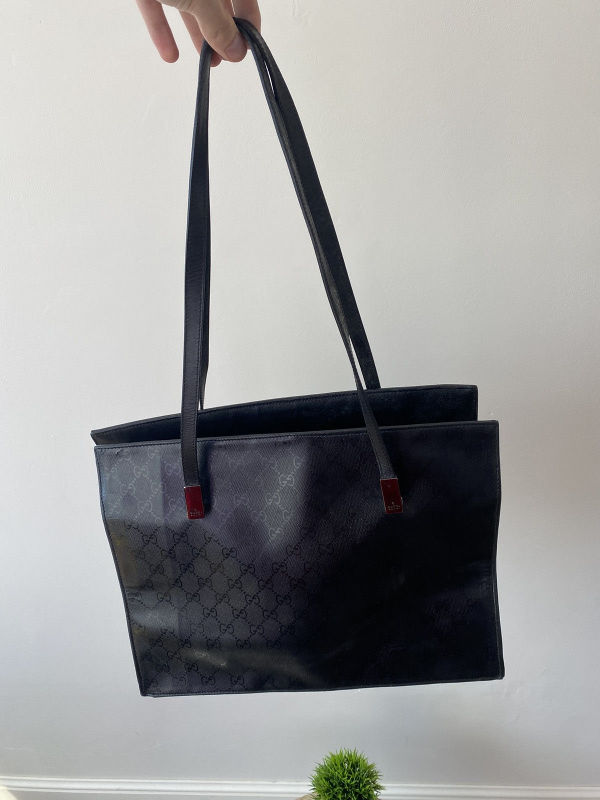 Gucci Vintage GUCCI GG Canvas Leather Black monogram bag Size ONE SIZE - 1 Thumbnail