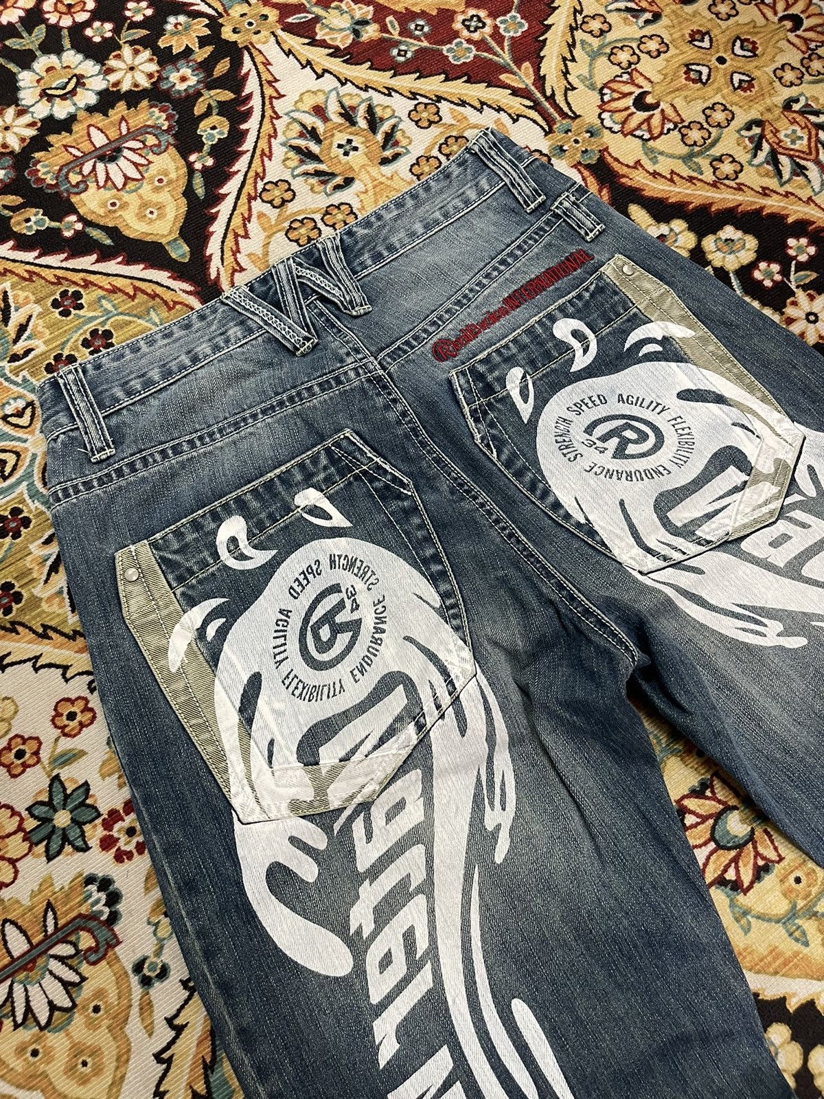 Vintage Vintage Real B Voice Poem Distressed Denim Jeans Size US 30 / EU 46 - 3 Thumbnail