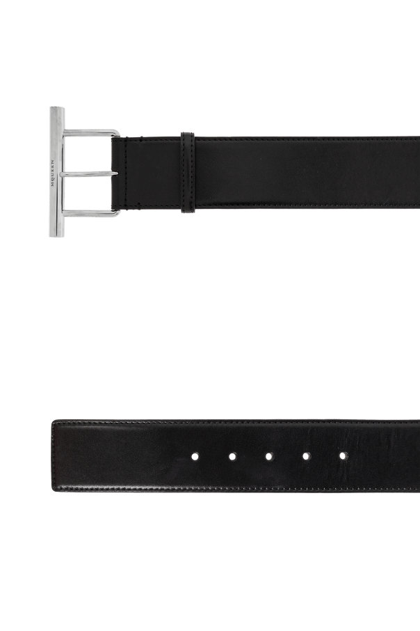 Alexander McQueen o1s22i1n1024 Size: 75 / Cross-Bar Belt in Black Size ONE SIZE - 4 Thumbnail