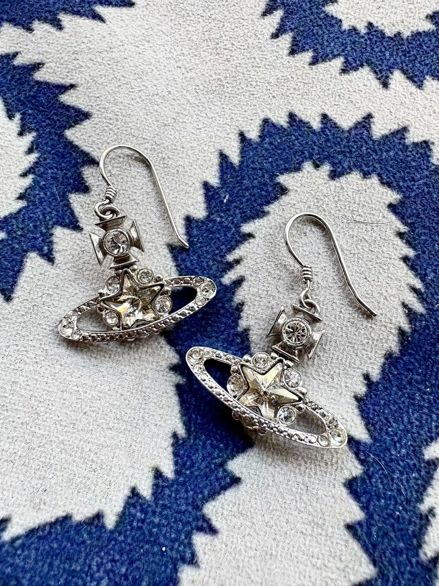 Vivienne Westwood Vivienne Westwood Vintage Silver Orb Star Earrings Size ONE SIZE - 1 Thumbnail