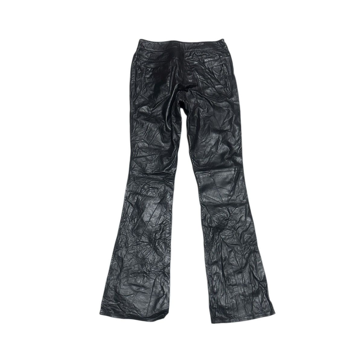 If Six Was Nine Vintage Japanese Cow Leather Flare Bootcut Pants By O'She Size US 26 / EU 42 - 4 Thumbnail