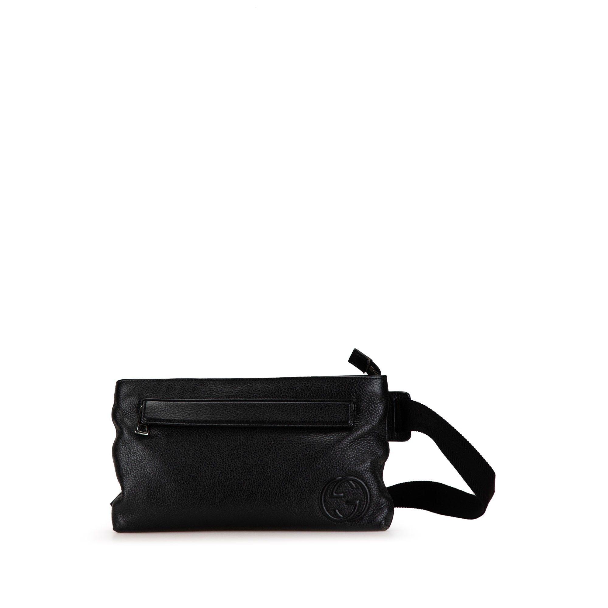 Gucci Gucci Leather Soho Zip Belt Bag Black Size ONE SIZE - 1 Thumbnail