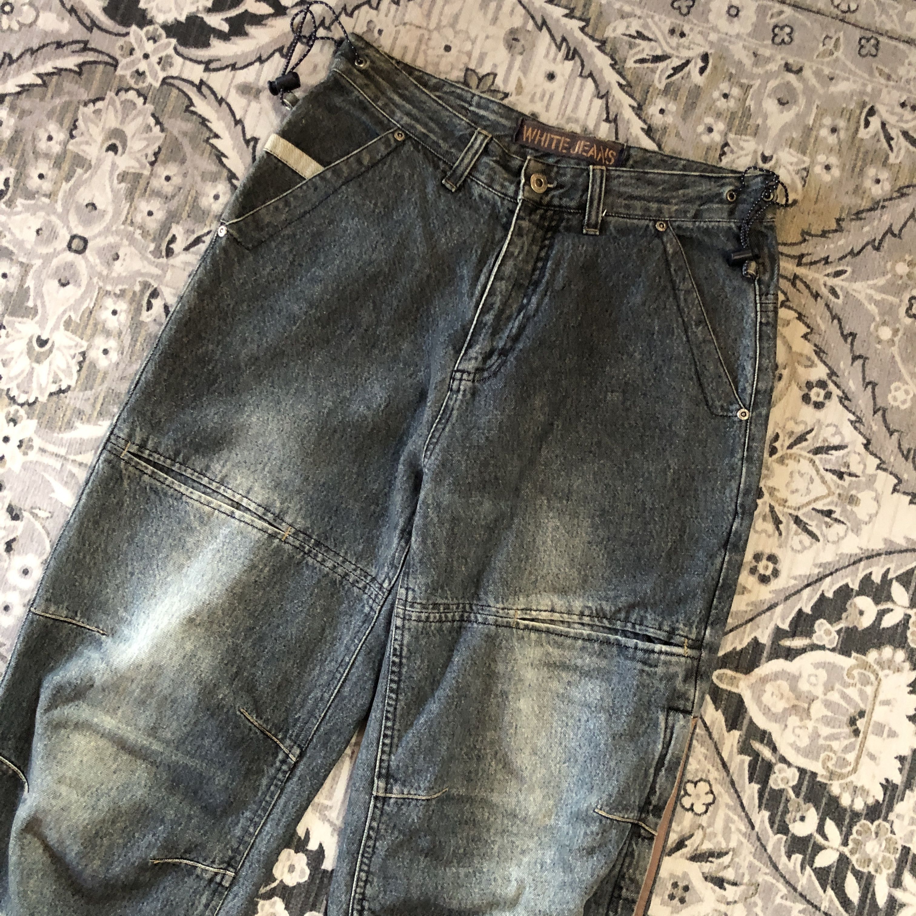 Japanese Brand Y2k White Jeans by Mcylo Baggy Denim Carpenter jeans Size US 30 / EU 46 - 3 Thumbnail