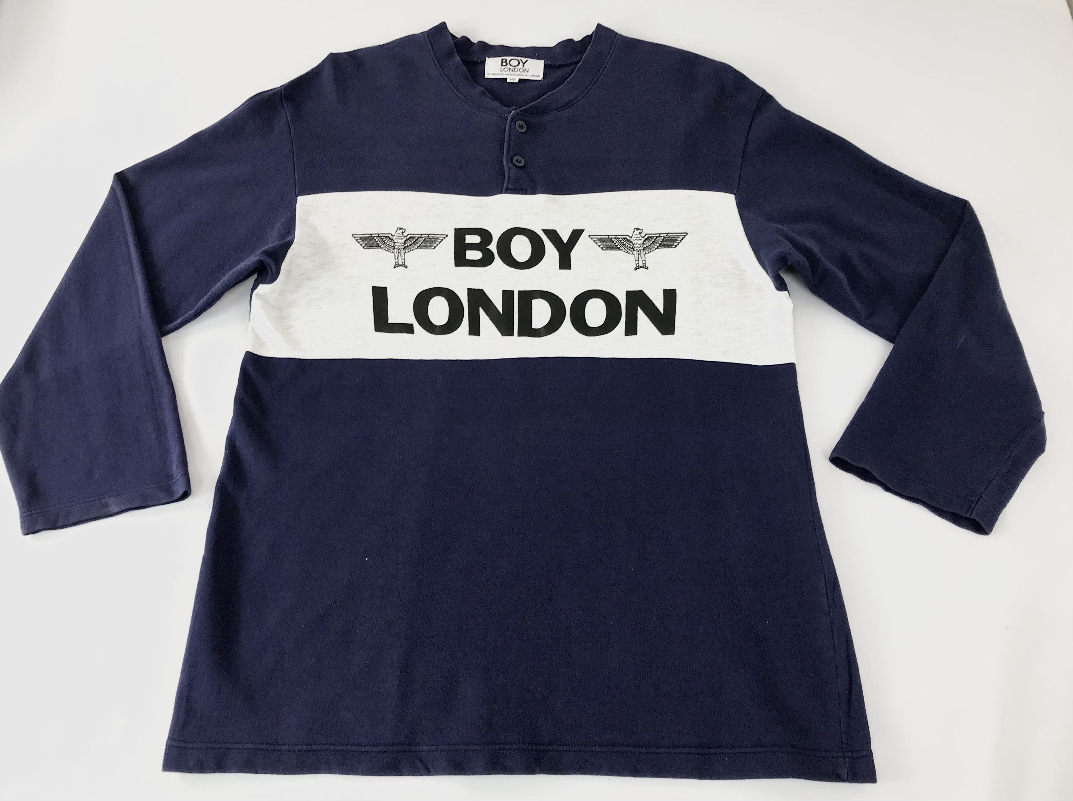 Boy London Boy London Big Logo Half Button Long Sleeve T.Shirt Size US M / EU 48-50 / 2 - 1 Thumbnail