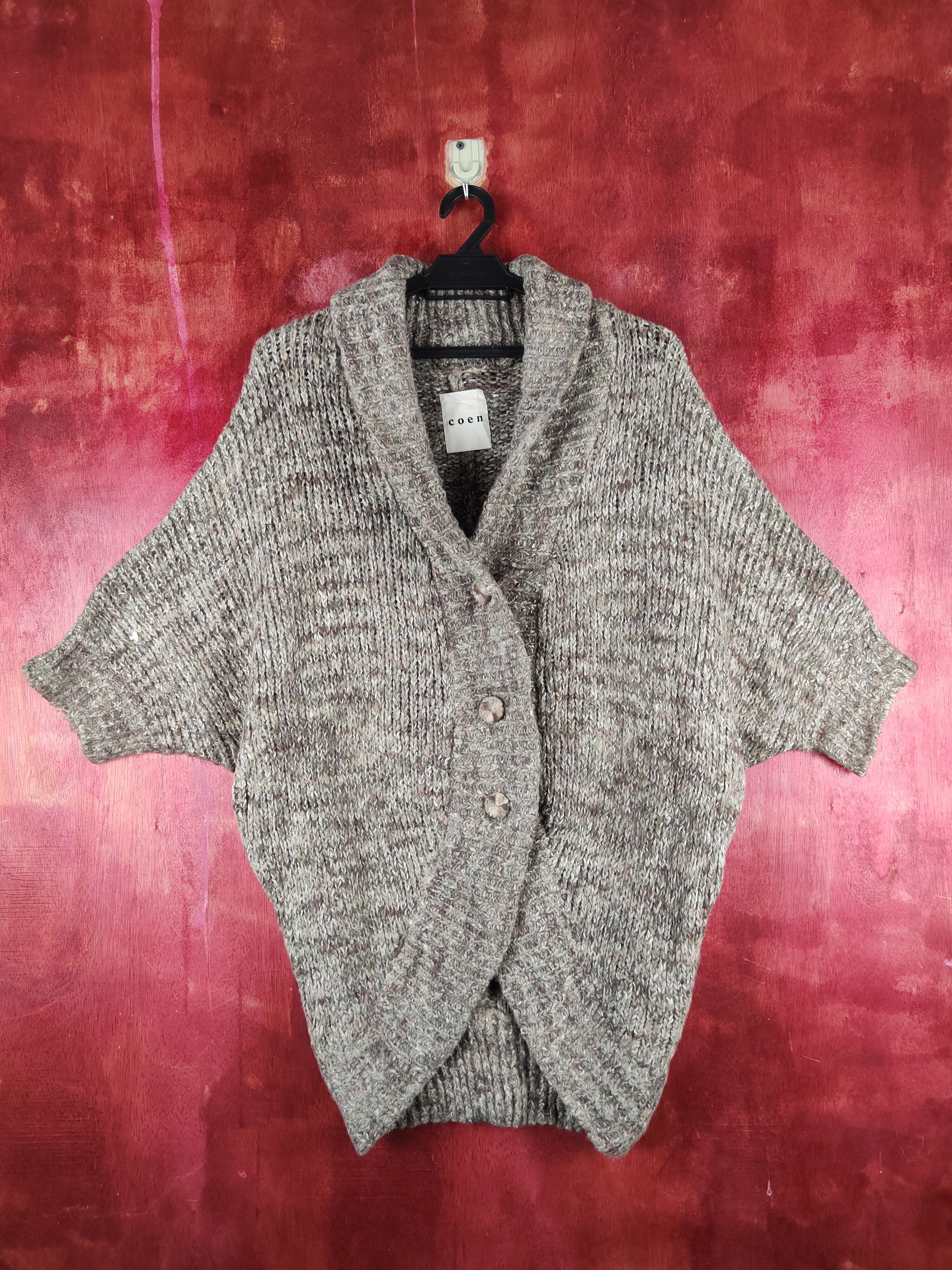 Japanese Brand Coen Olive Knitwear Cardigan #S2348 Size US L / EU 52-54 / 3 - 1 Thumbnail