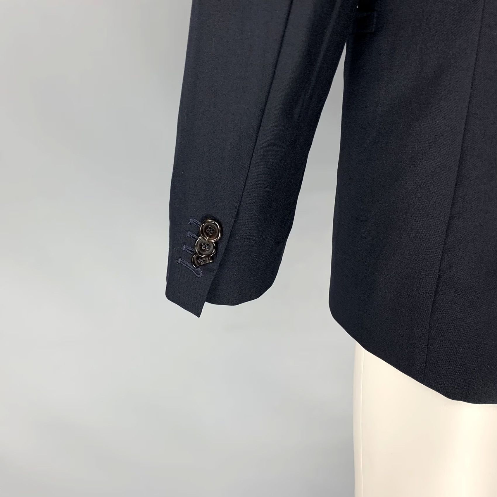Marni MARNI Sport Coat Navy Wool Notch Lapel 40 Mens Regular Size 40 Italy Shirt Jacket Coat Boutique Size US XXS / EU 40 - 5 Thumbnail