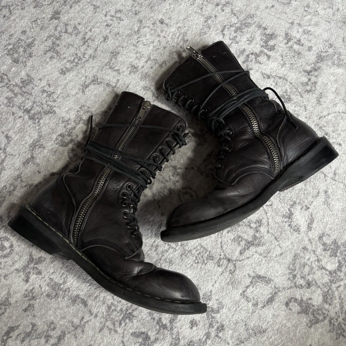 Rick Owens Rick Owens 2000s Crepe Sole Combat Boots | Size 40 Size US 8.5 / EU 41-42 - 4 Thumbnail